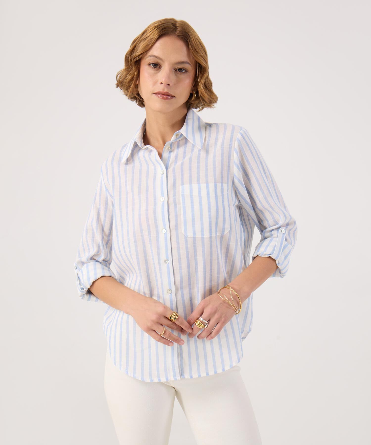 Camisa Lumbre de Noche azul marino para mujer, vista principal