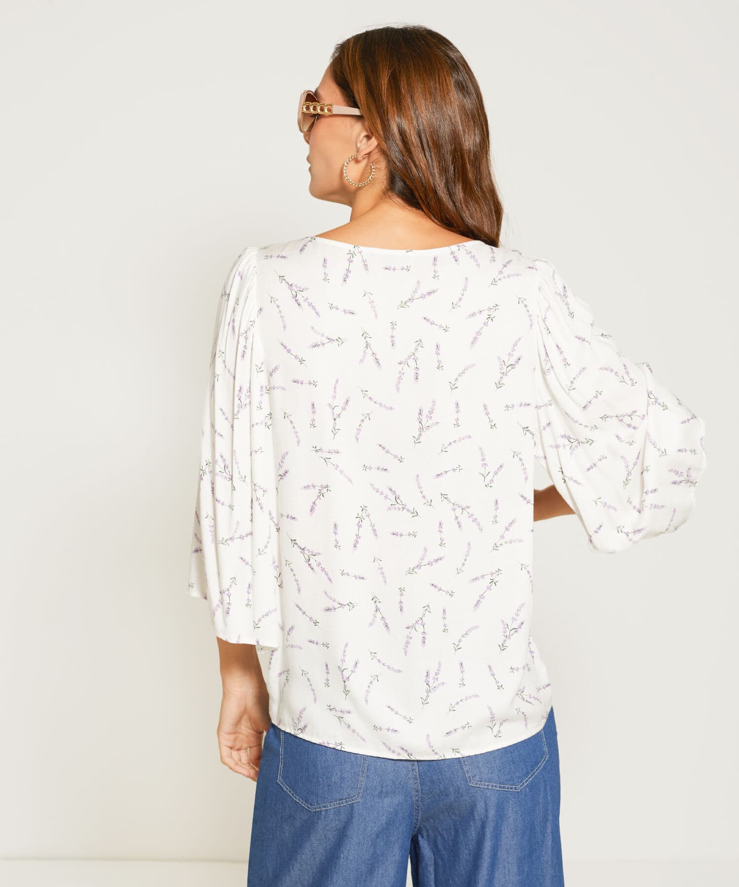 Blusa Tierra Clásico blanco para mujer, vista 4