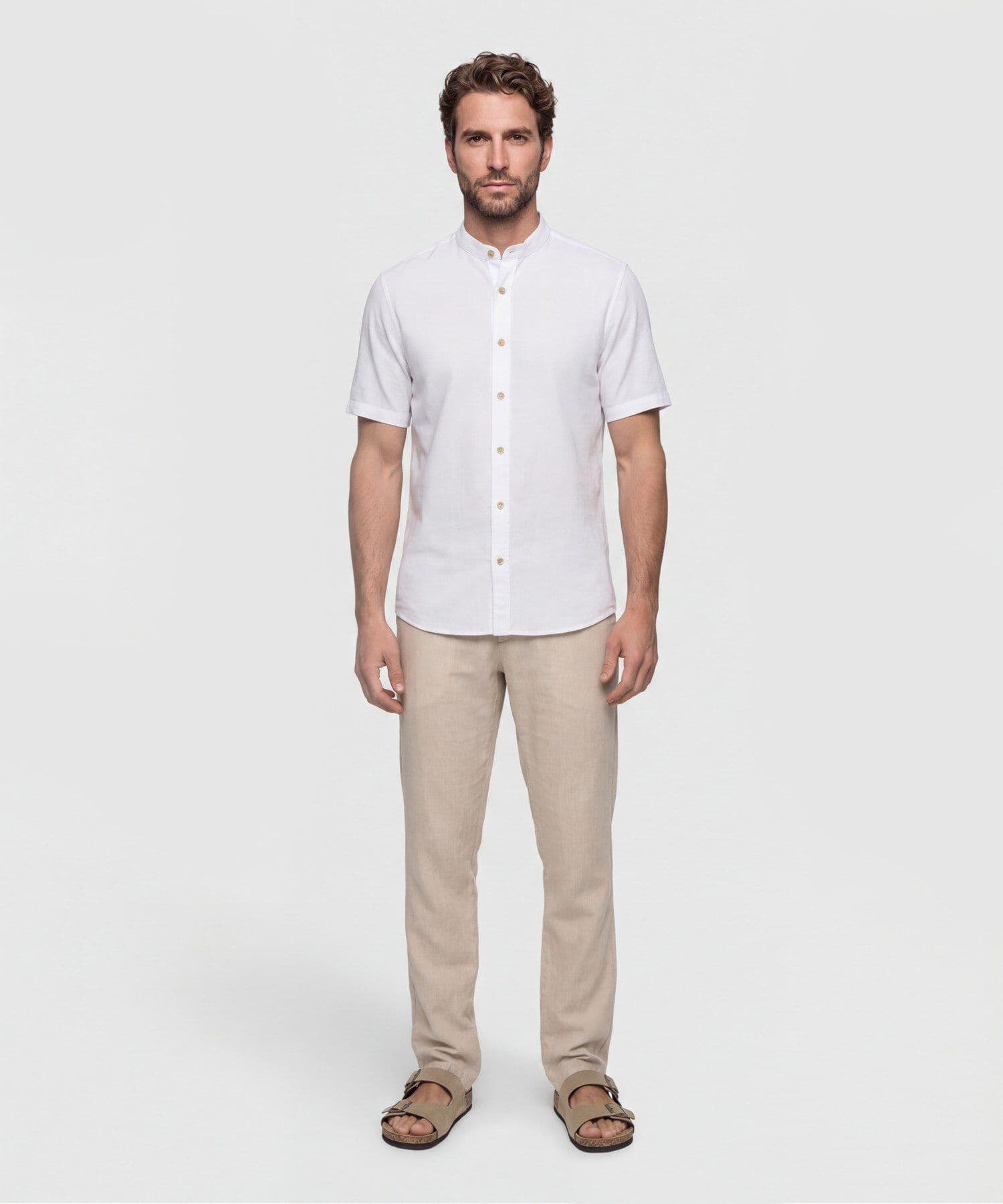 Camisa Cobalto Texturizado blanco para hombre, vista 2