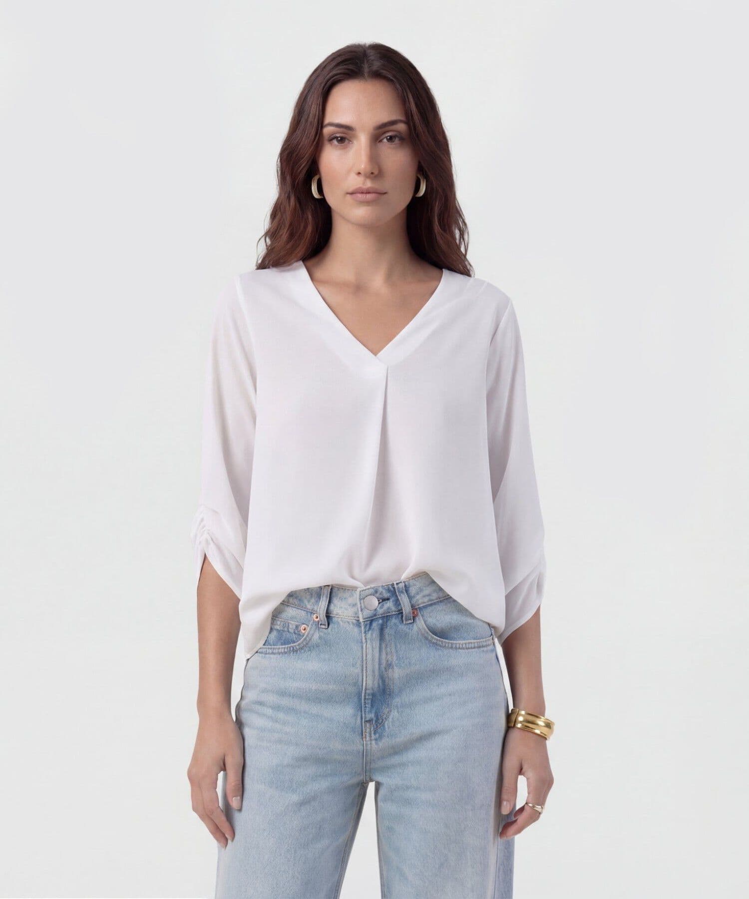 Blusa Siena Ligero blanco para mujer, vista principal