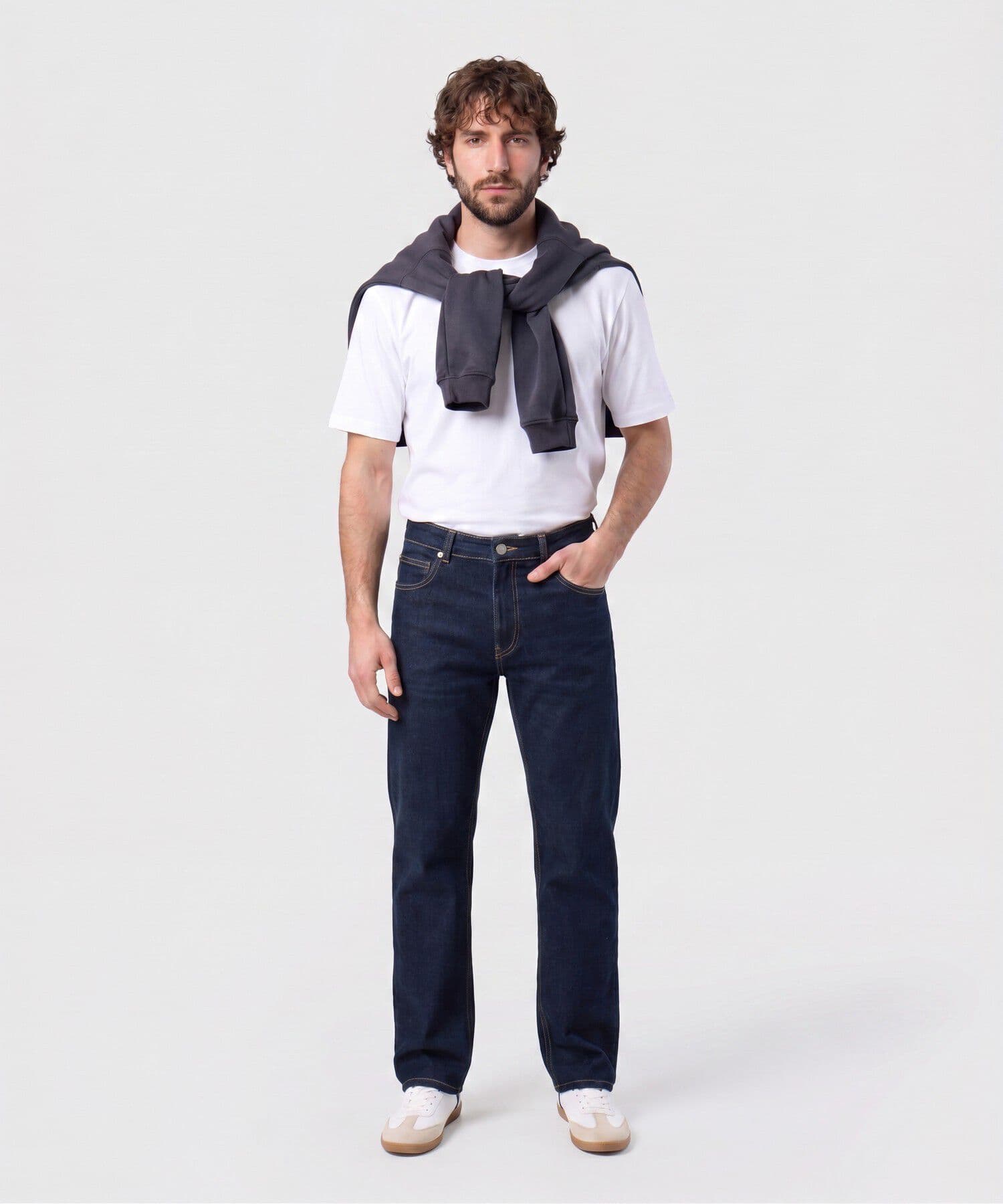 Jean Encanto Sastre azul marino para hombre, vista 2