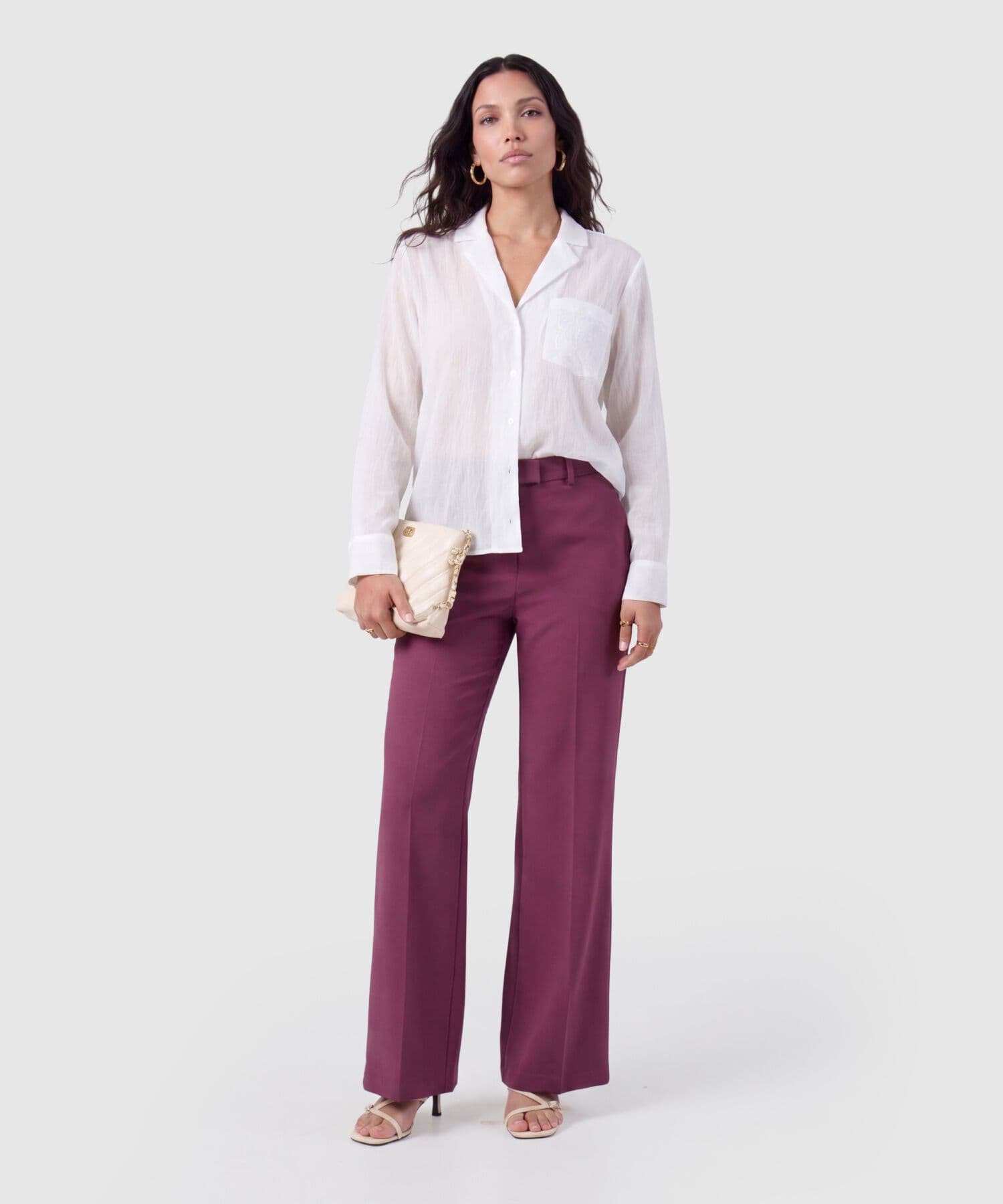 Pantalón Horizonte Minimalista blanco para mujer, vista 2