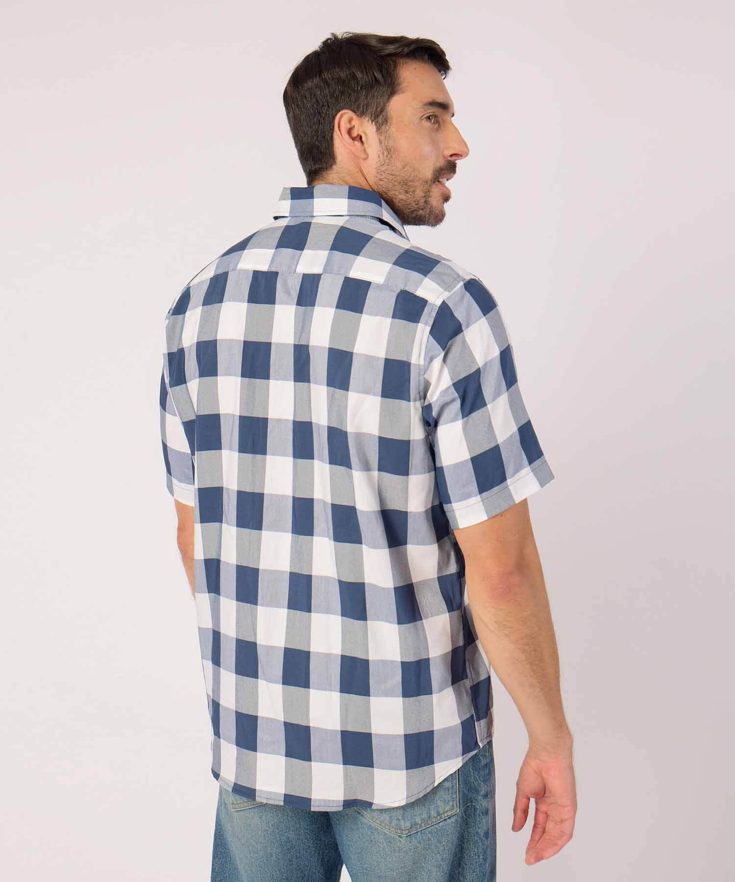 Camisa Isadora Suave azul marino para hombre, vista 4