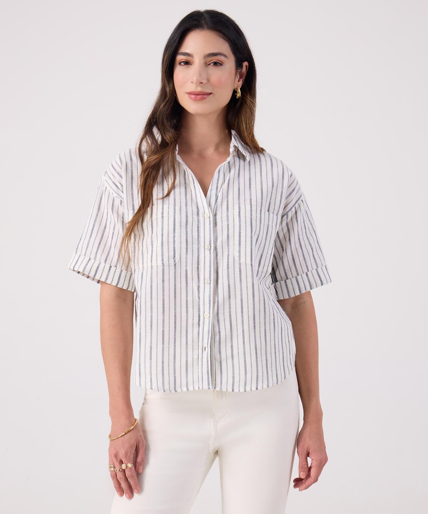 Camisa Guayacán Contemporáneo blanco para mujer, vista principal
