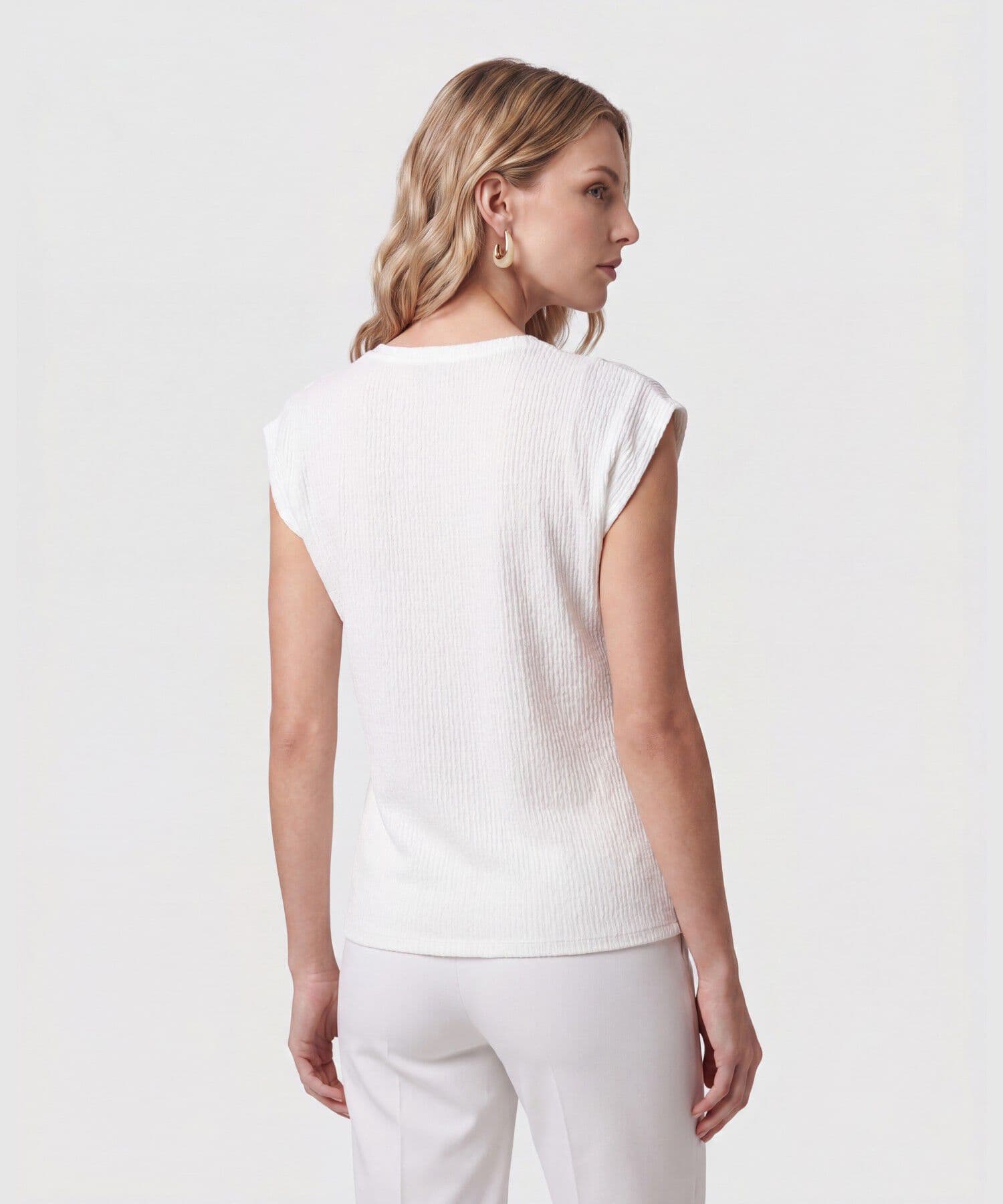 Camiseta Litoral Fluido blanco para mujer, vista 4