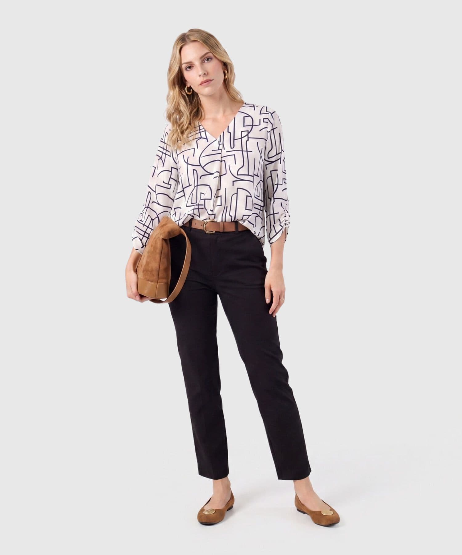Blusa Sierra Fluido blanco para mujer, vista 2