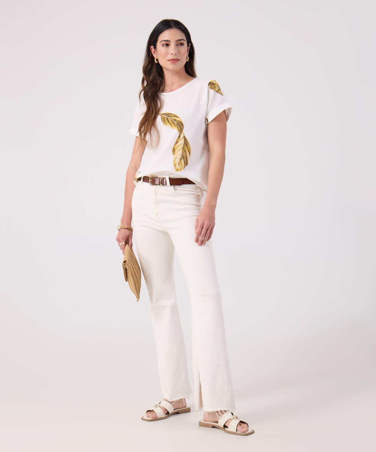 Blusa Guayacán Esencial blanco para mujer, vista 2