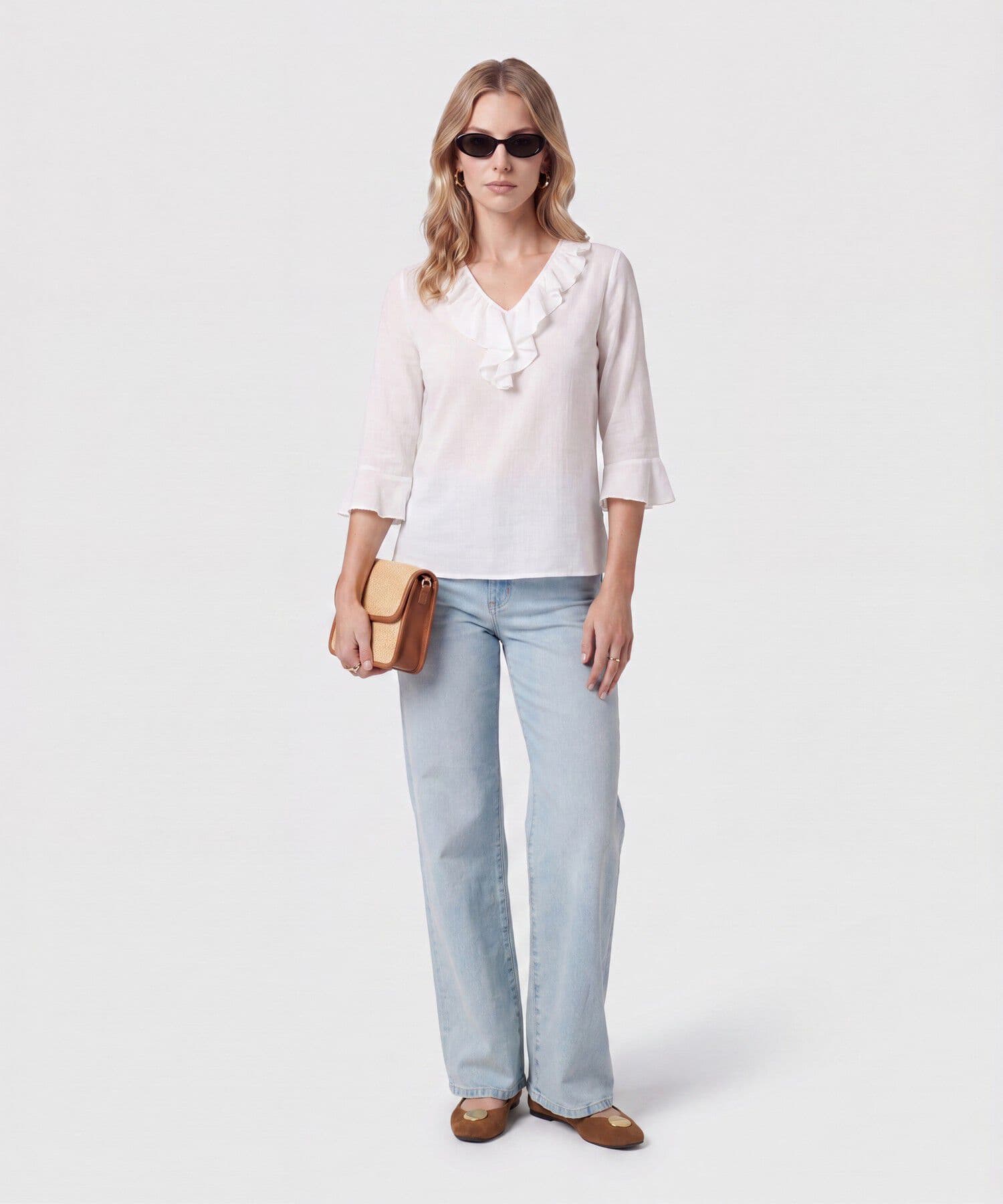 Blusa Sabana Suave blanco para mujer, vista 2