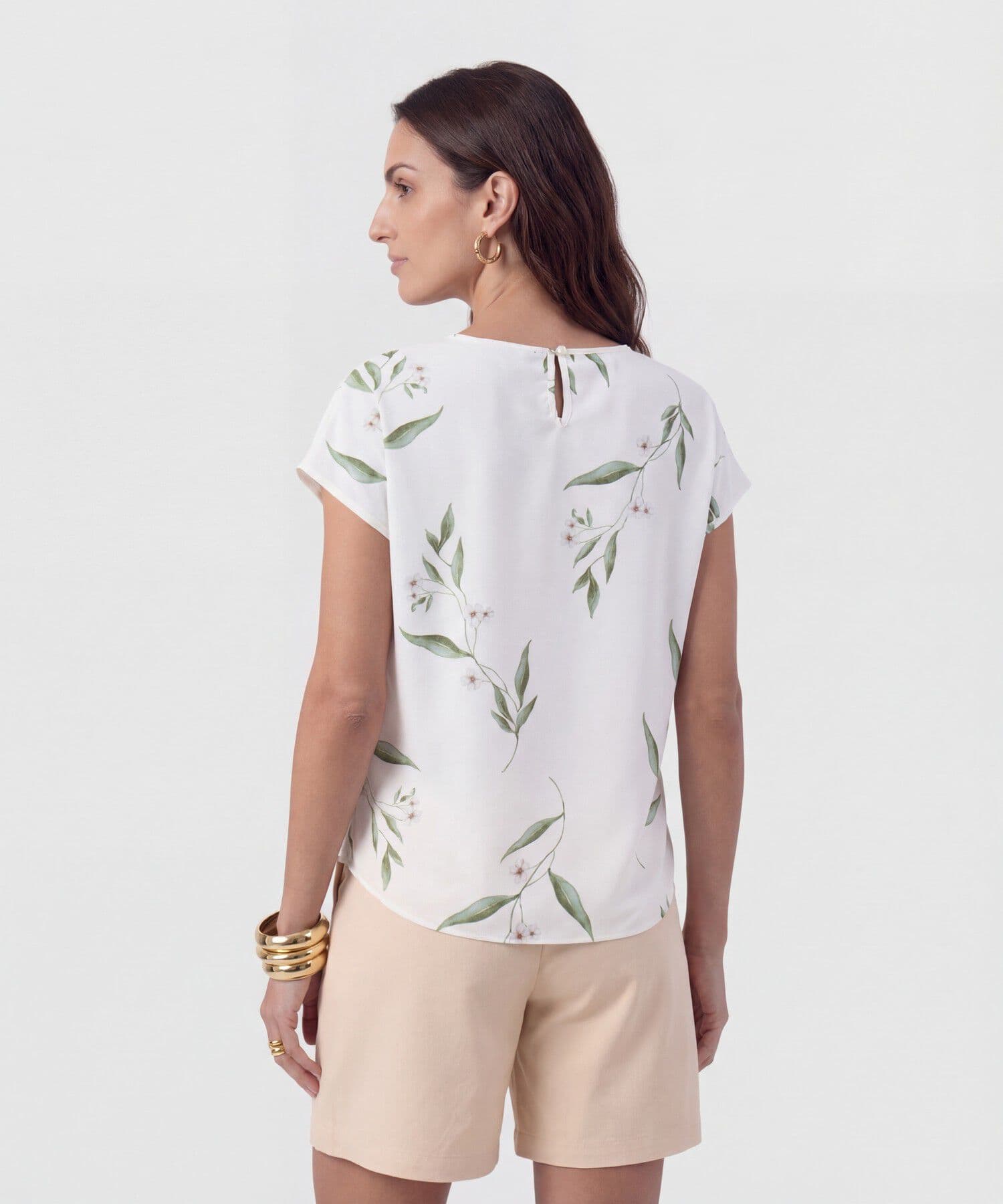 Blusa Coral de Día blanco para mujer, vista 4