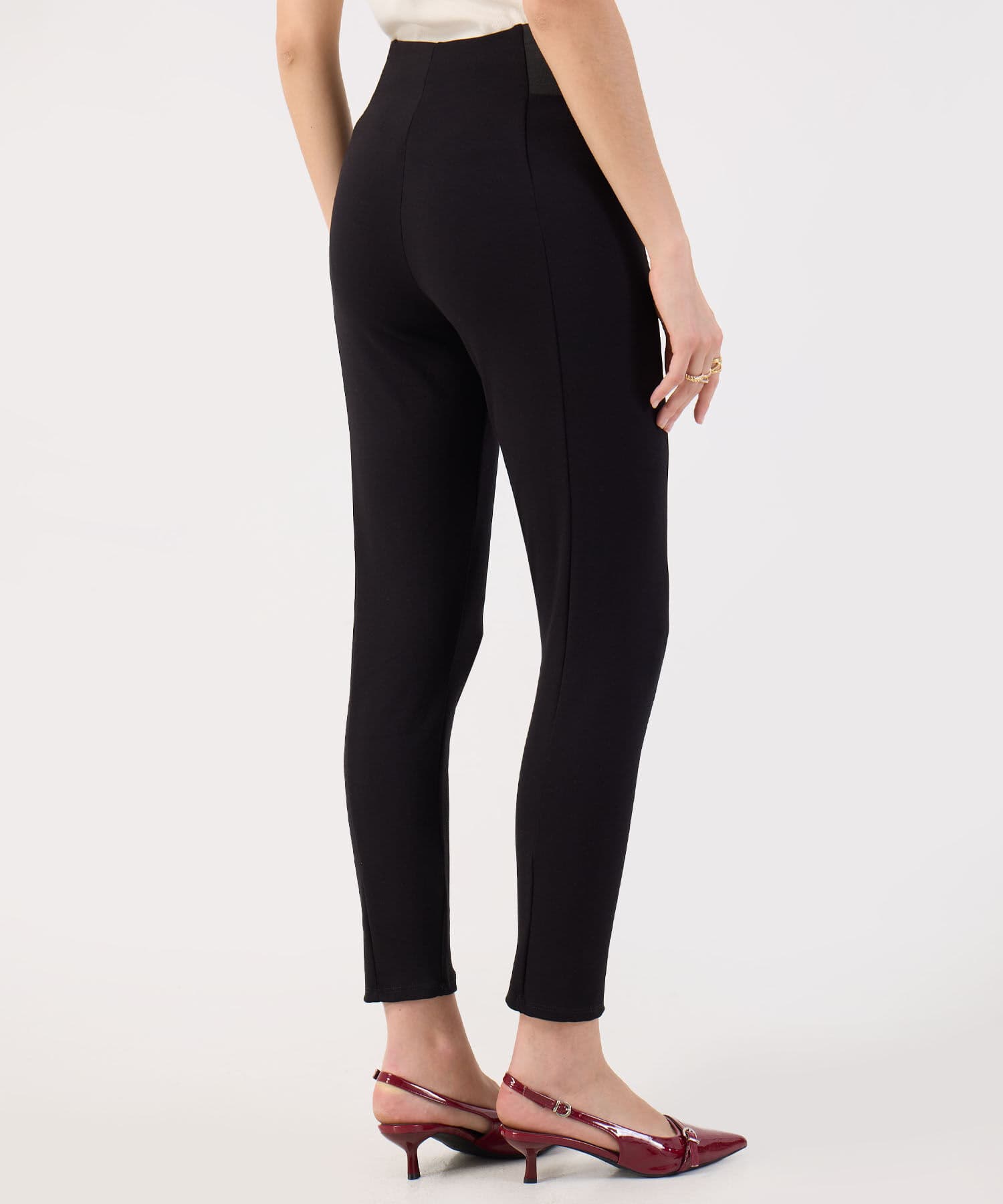 Camiseta Brisa Texturizado negro para mujer, vista 4