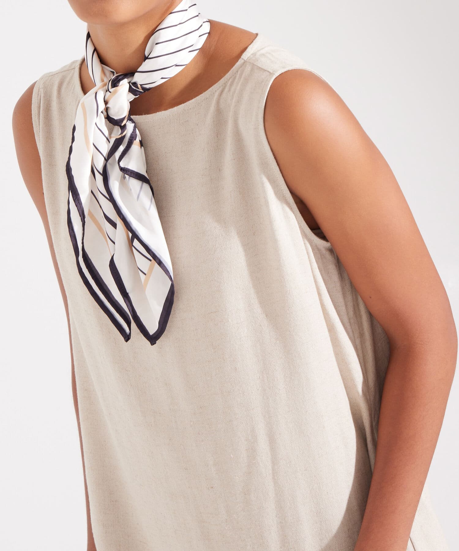 Vestido Valentina Contemporáneo arena para mujer, vista 2