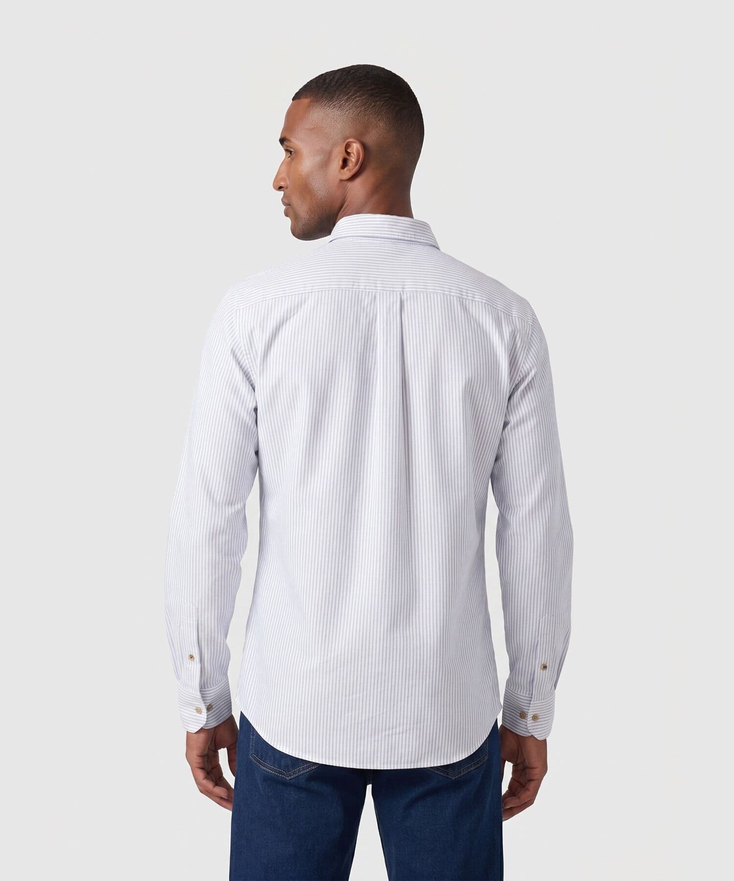 Camisa Carmín Texturizado azul marino para hombre, vista 4