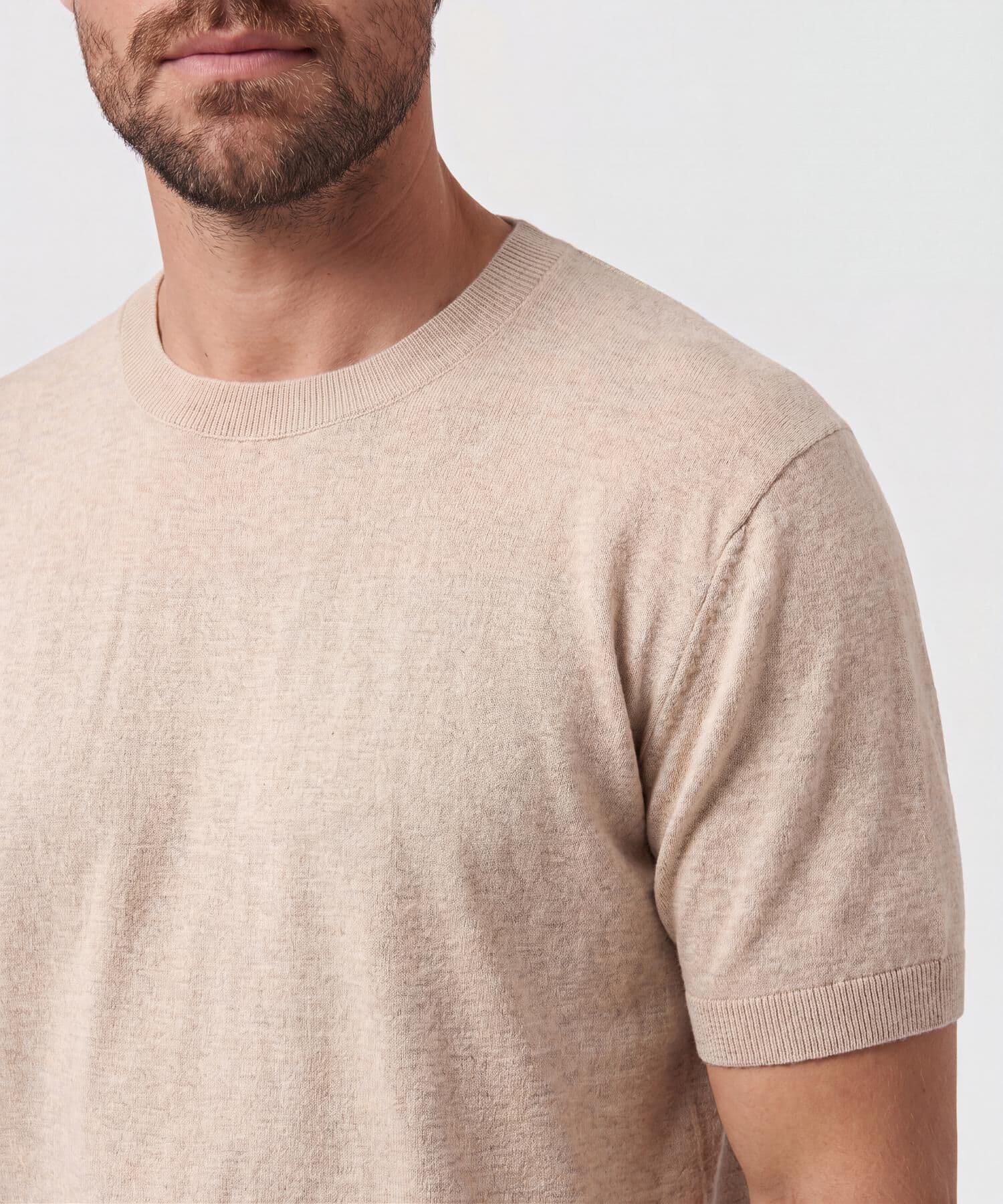 Camiseta Siena Natural arena para hombre, vista 3