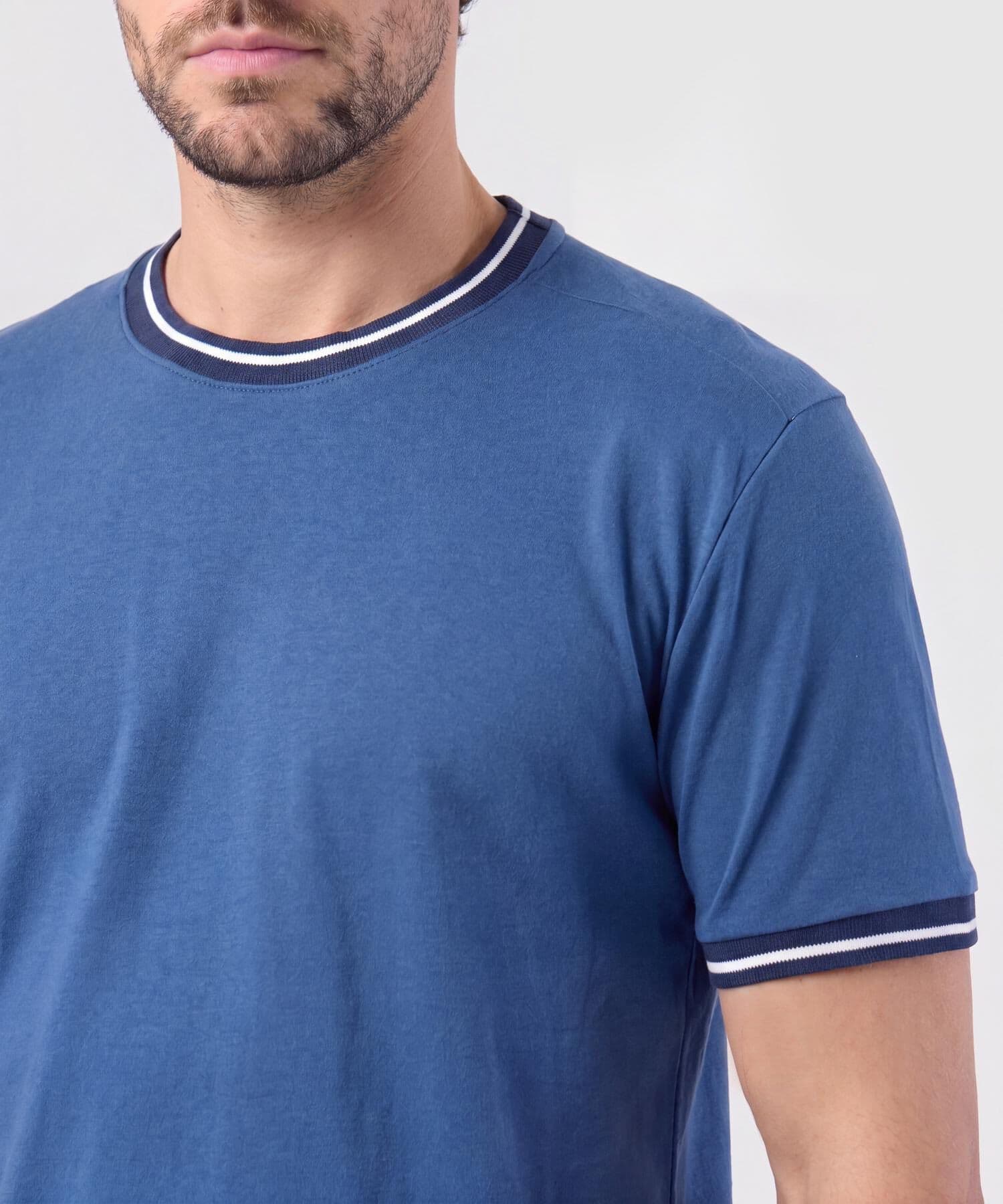 Camiseta Dorada Esencial azul marino para hombre, vista 3
