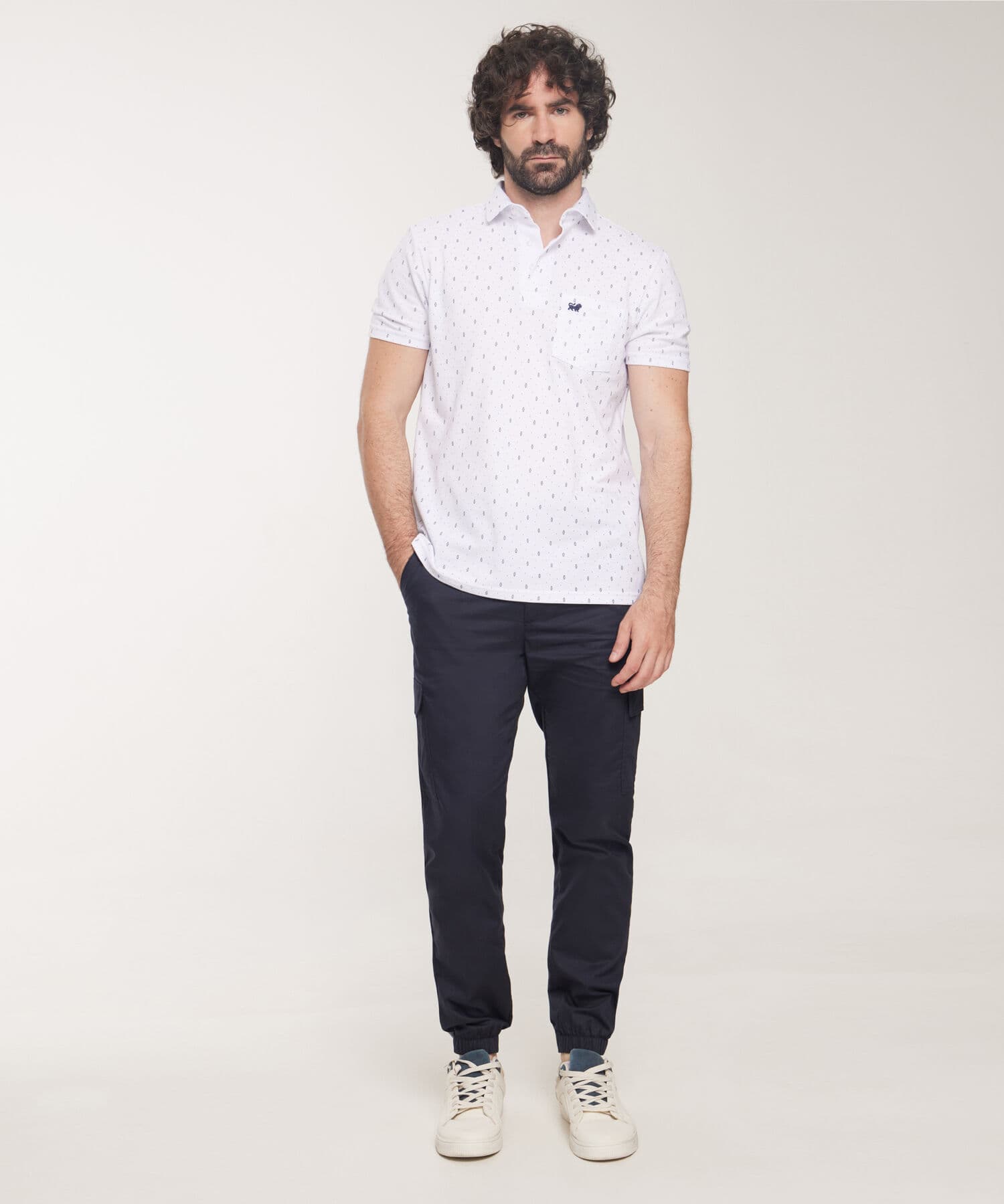 Polo Cedro Urbano mostaza para hombre, vista 2