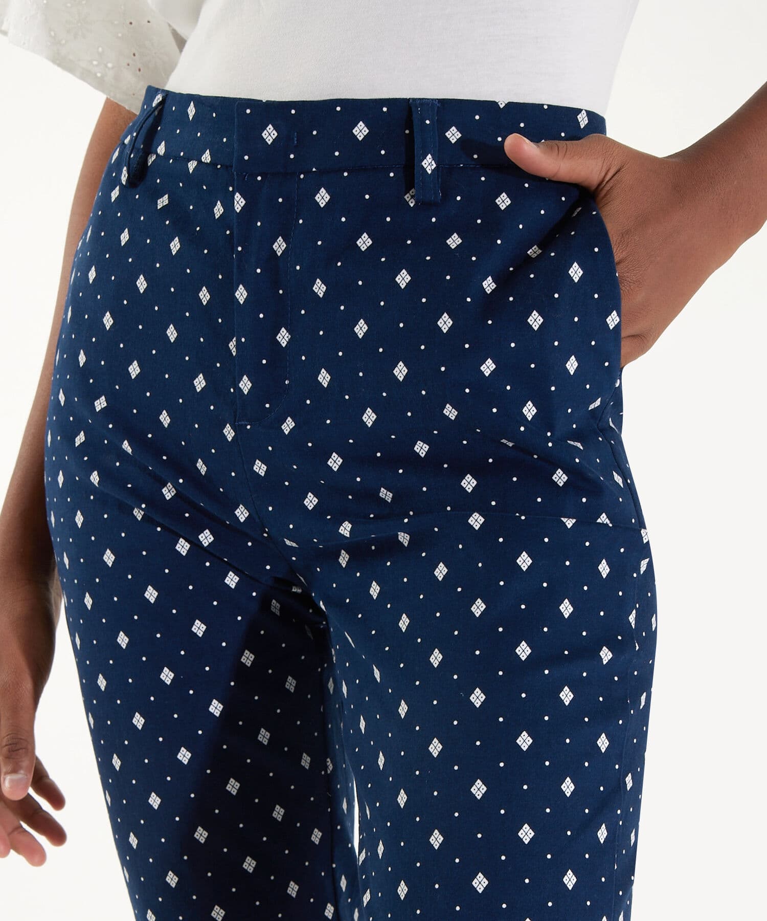 Pantalón Dorada Contemporáneo azul marino para mujer, vista 3