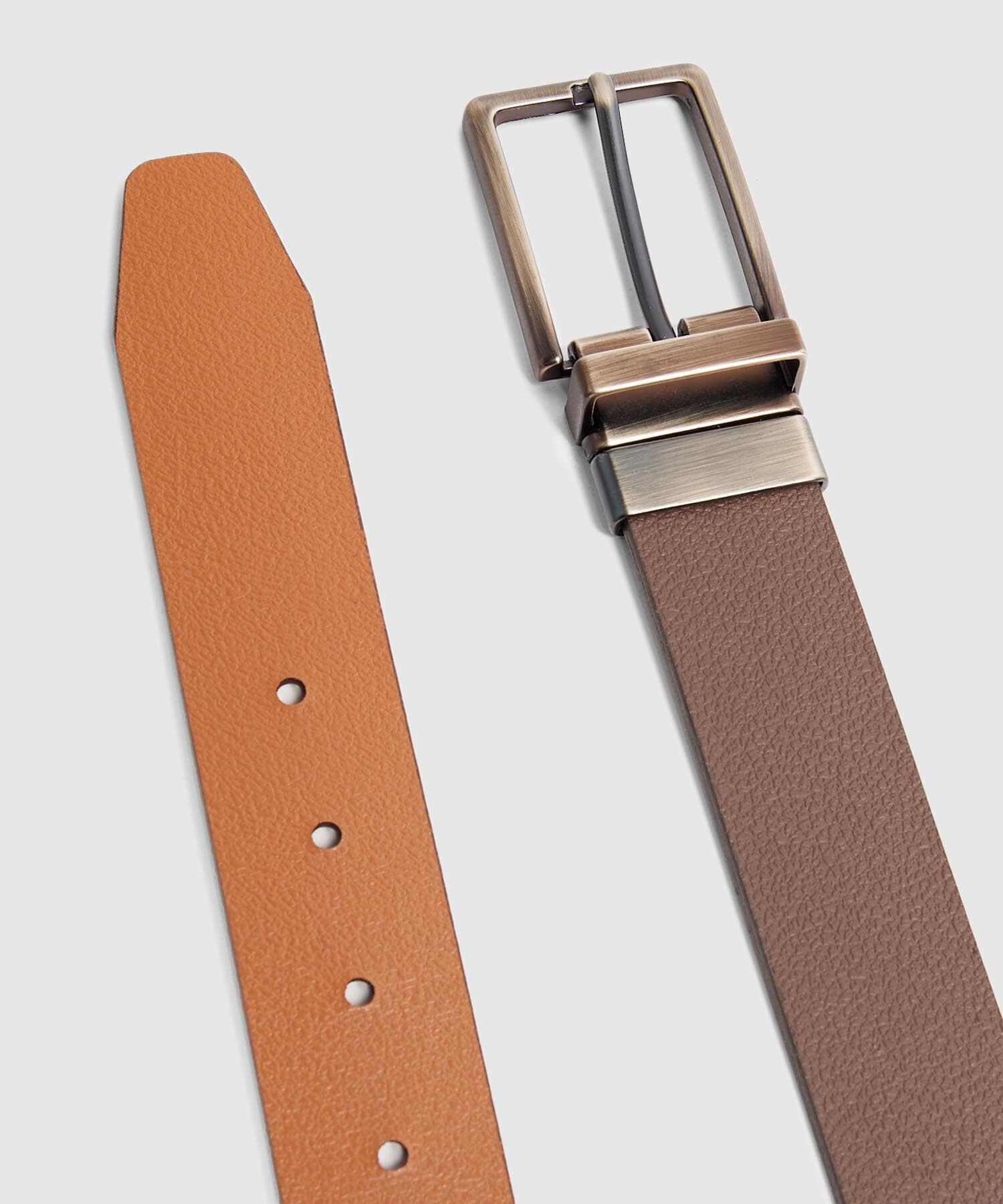 Cinturón Sierra Edición Lino café para hombre, vista 3