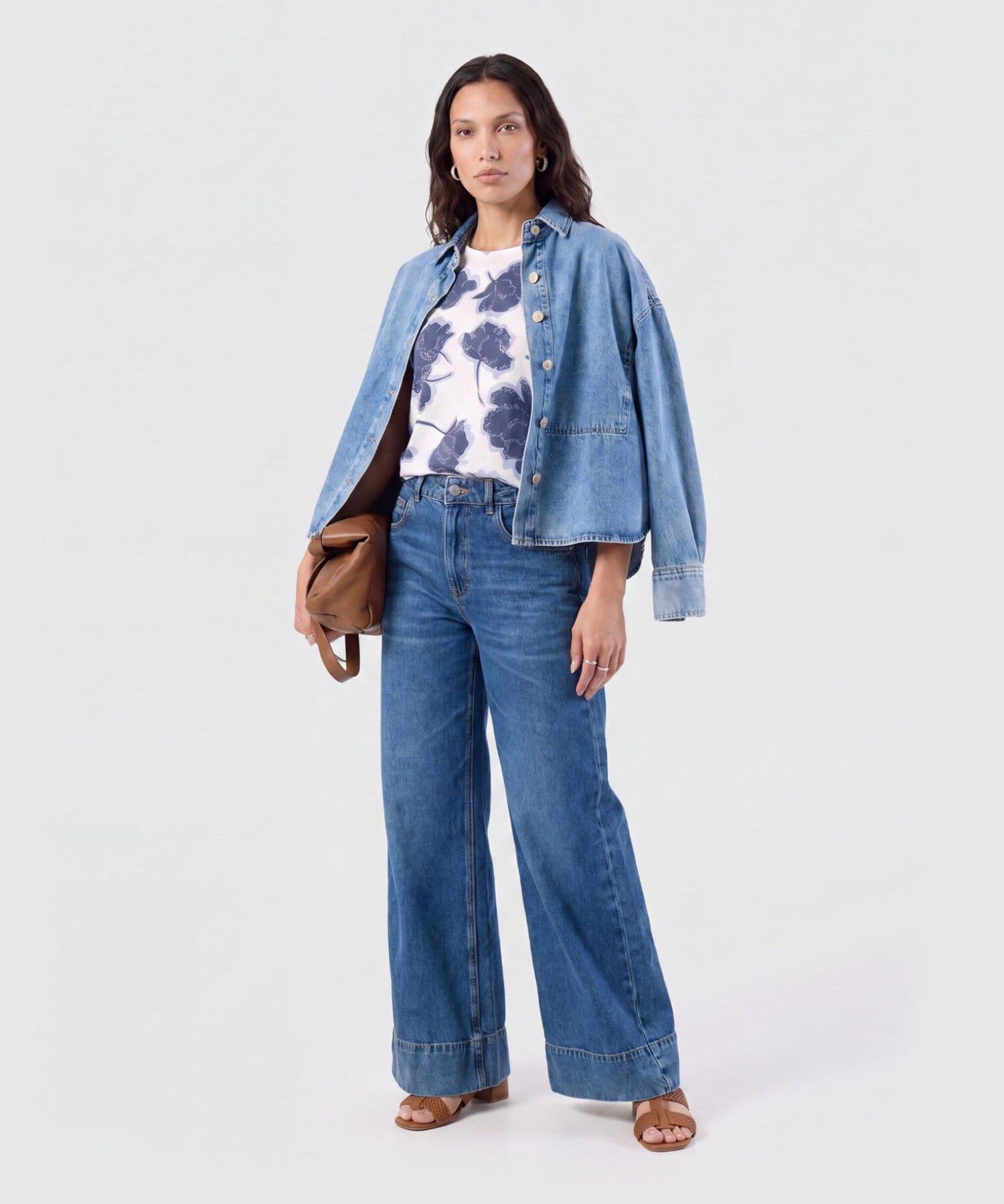 Blusa Palma Sastre azul marino para mujer, vista 2
