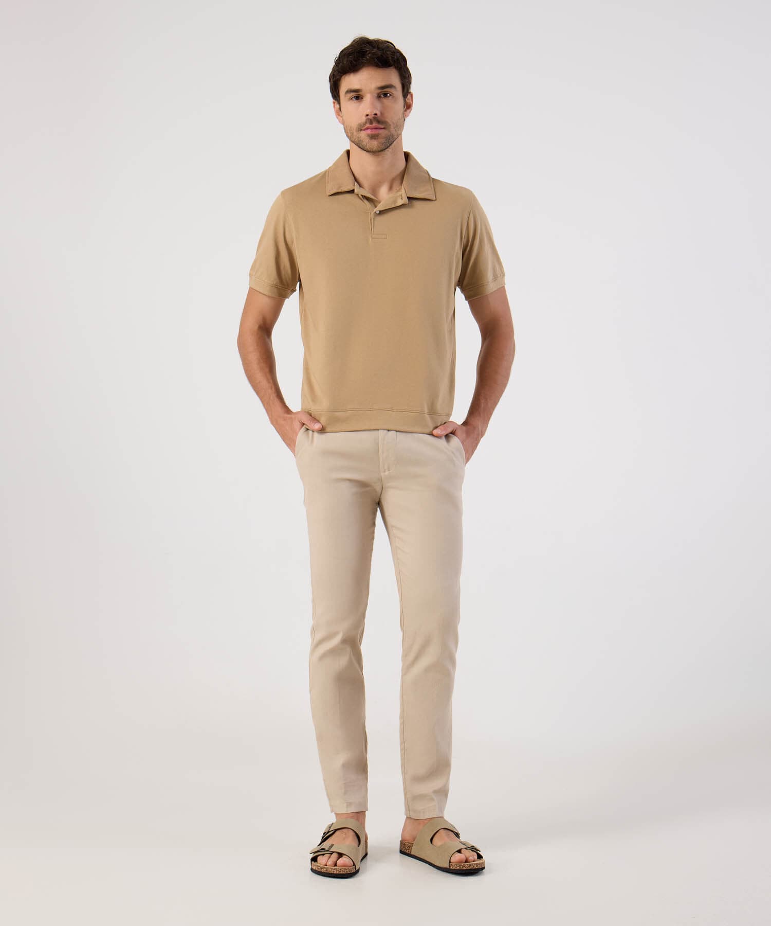 Polo Elisa de Ciudad café para hombre, vista 2
