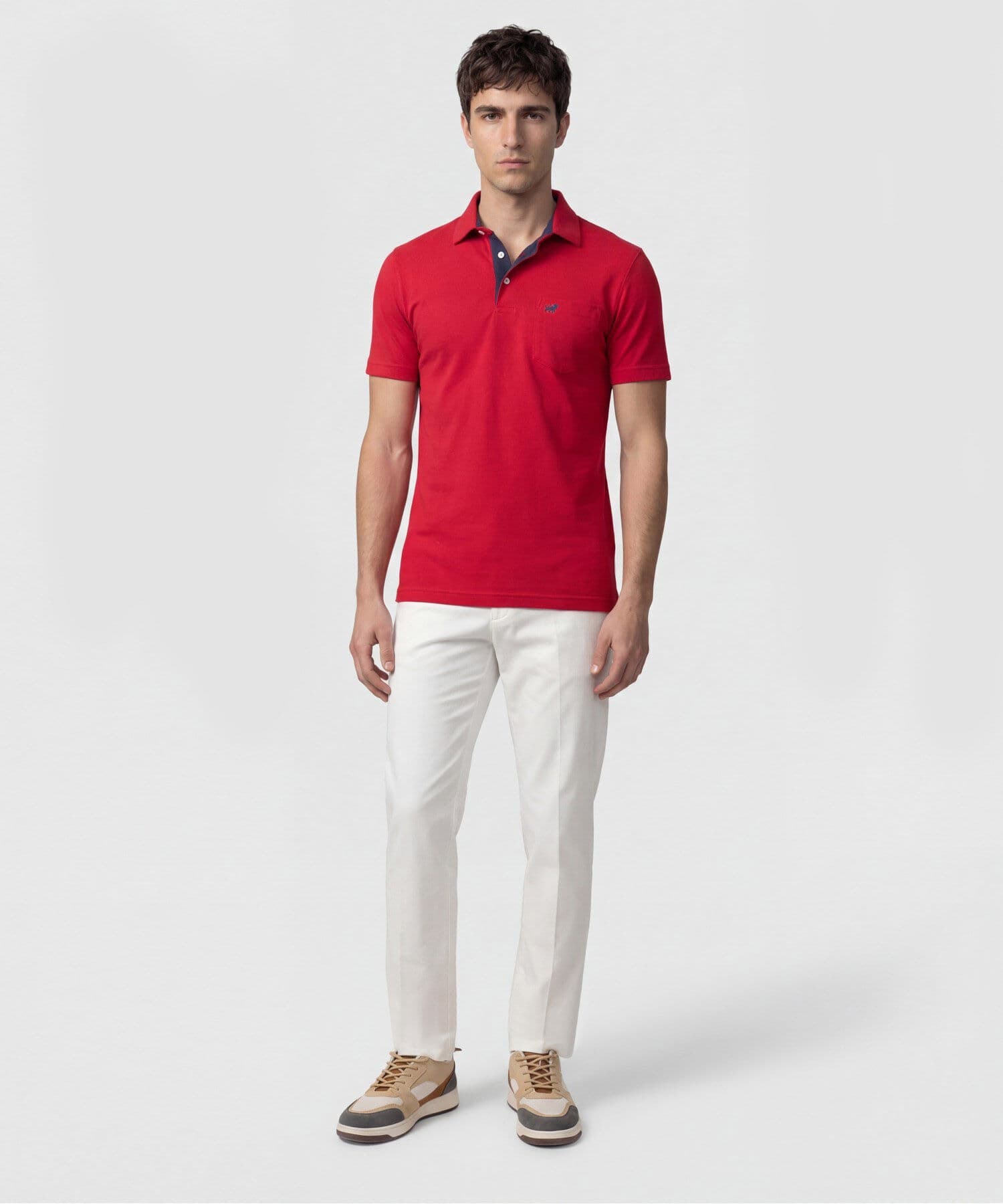 Polo Amalia Contemporáneo rojo granada para hombre, vista 2
