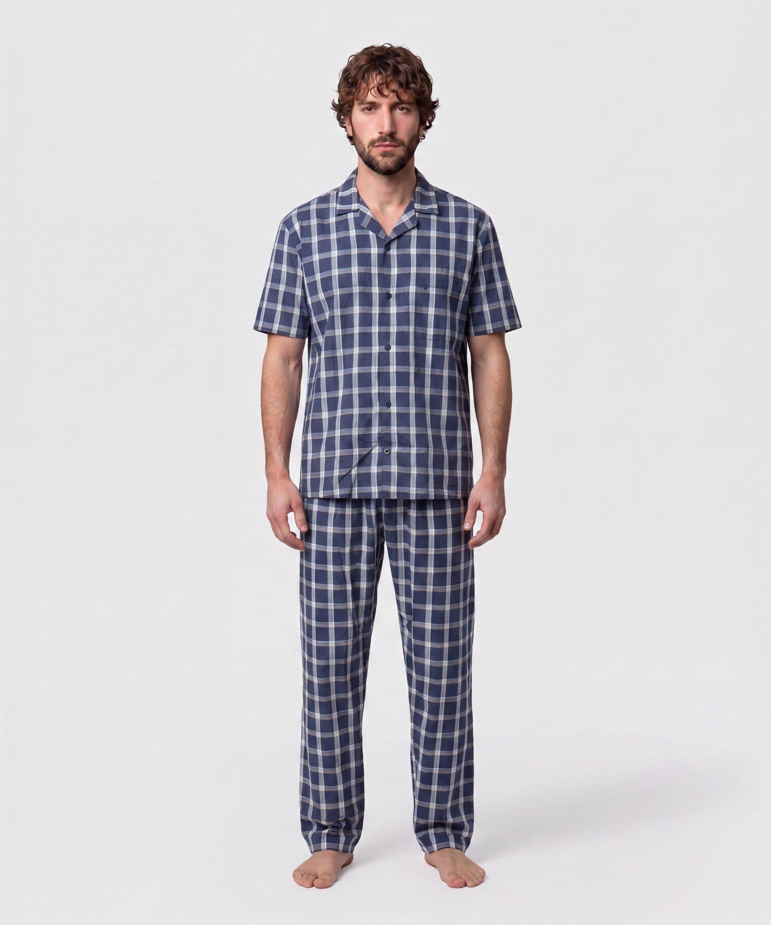 Pijama Cauce Ligero azul marino para hombre, vista principal