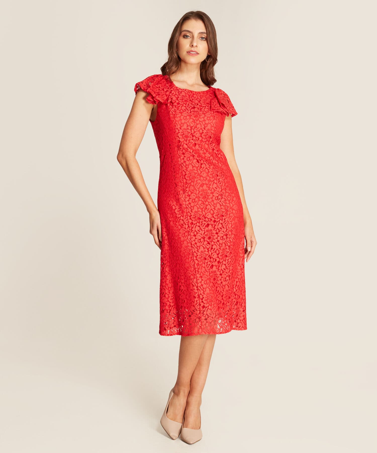 Vestido Encanto Urbano naranja para mujer, vista principal