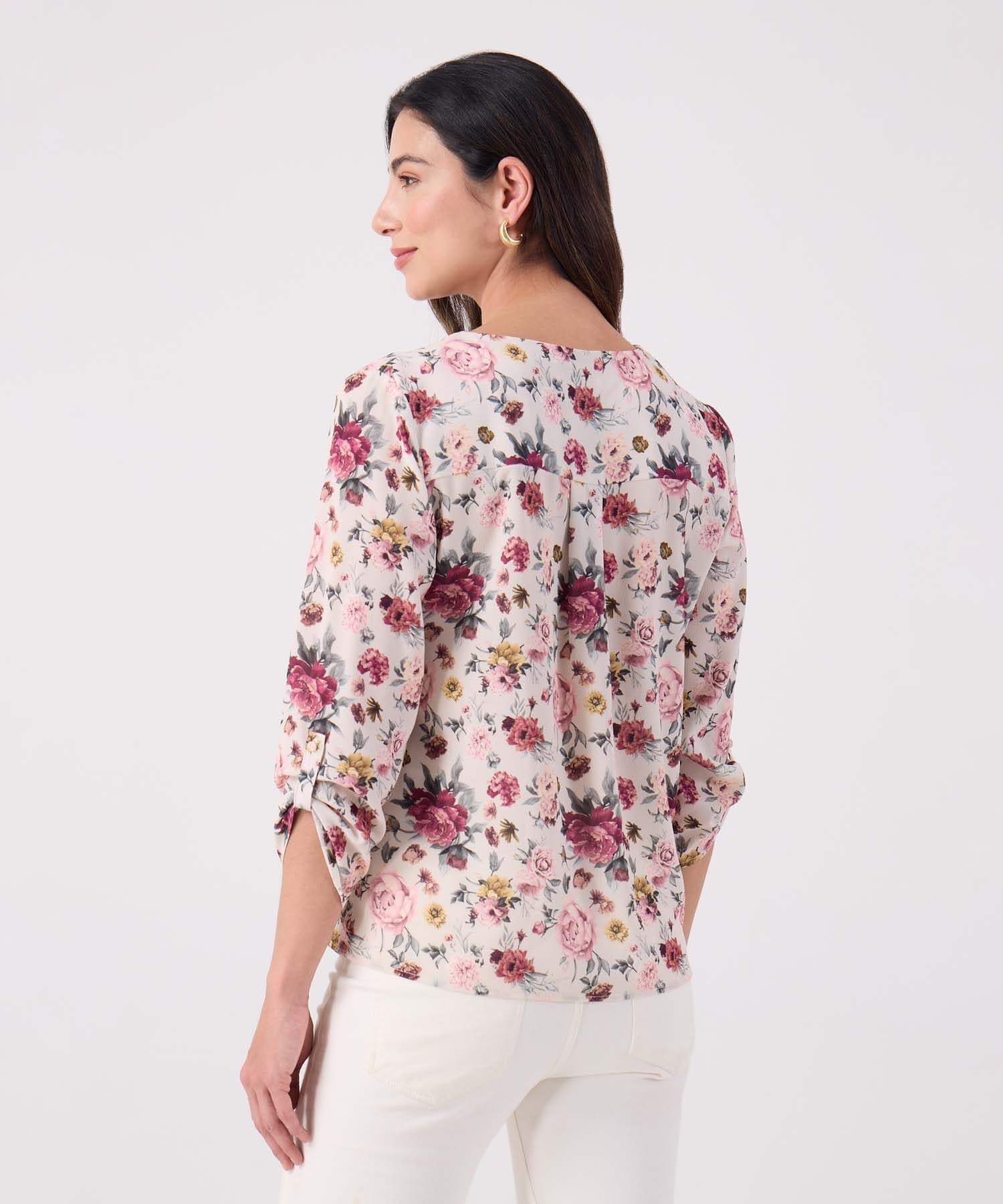 Blusa Cedro Esencial blanco para mujer, vista 4