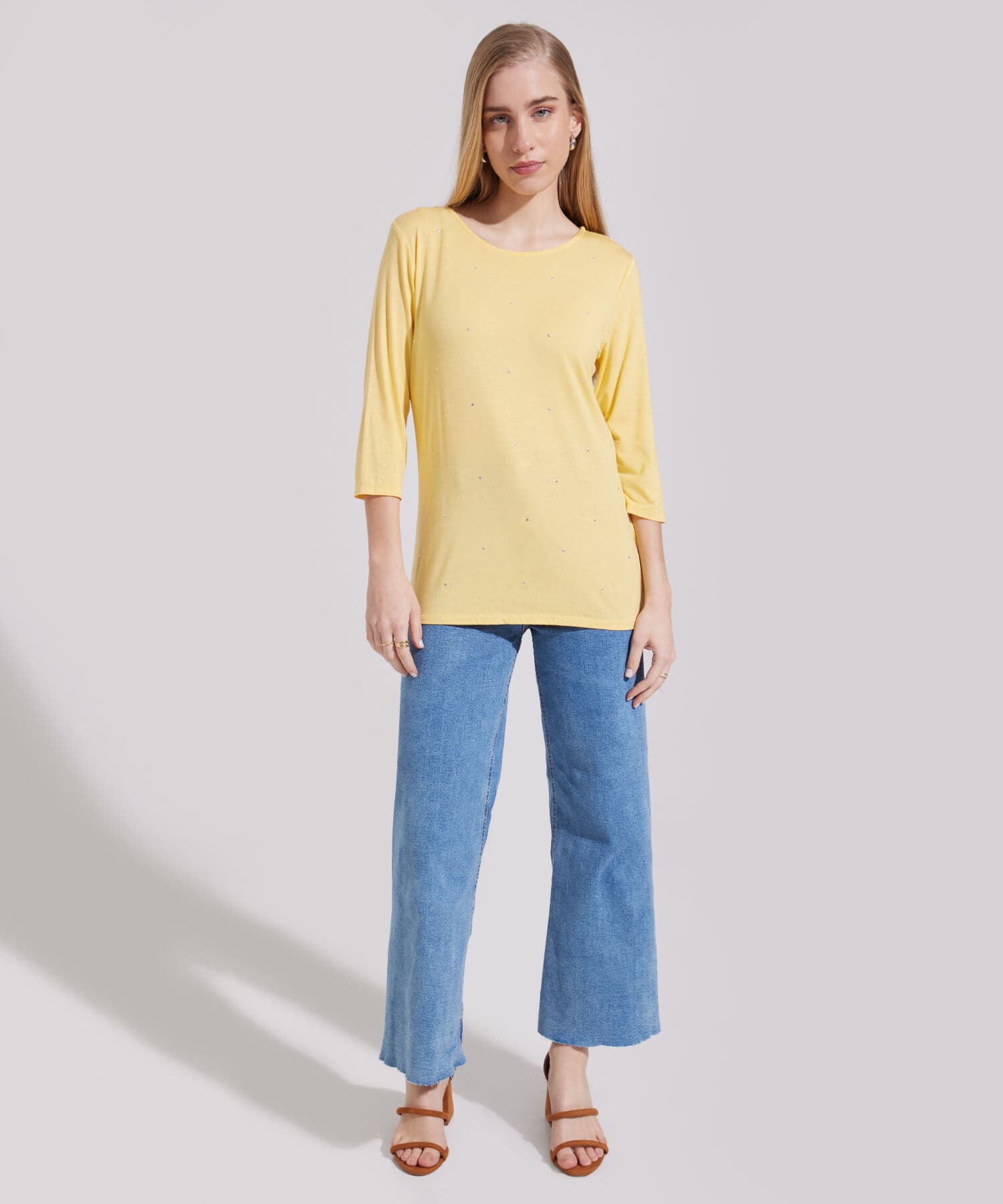 Camiseta Jacaranda de Noche naranja para mujer, vista 2