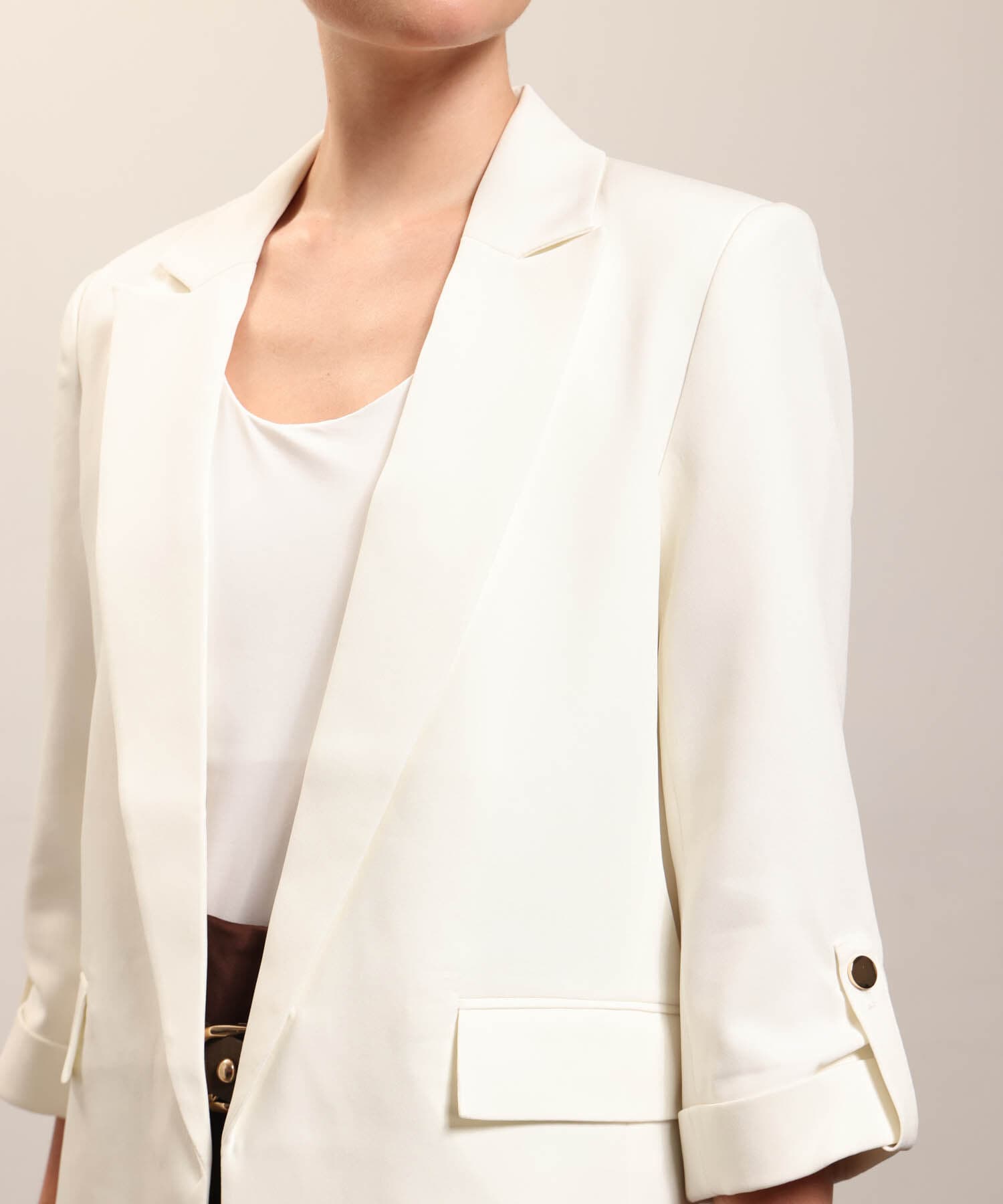 Chaqueta Marfil Esencial blanco para mujer, vista 3