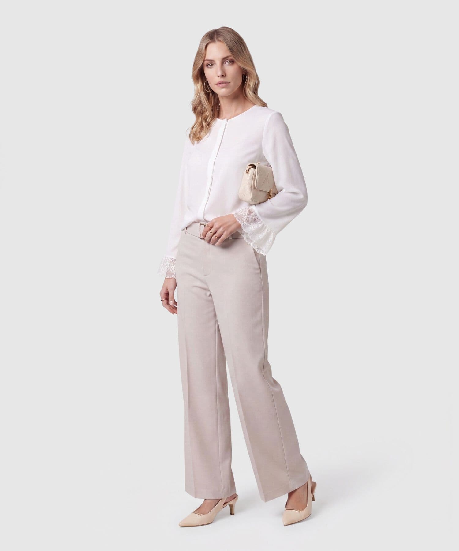 Blusa Dalia Urbano blanco para mujer, vista 2