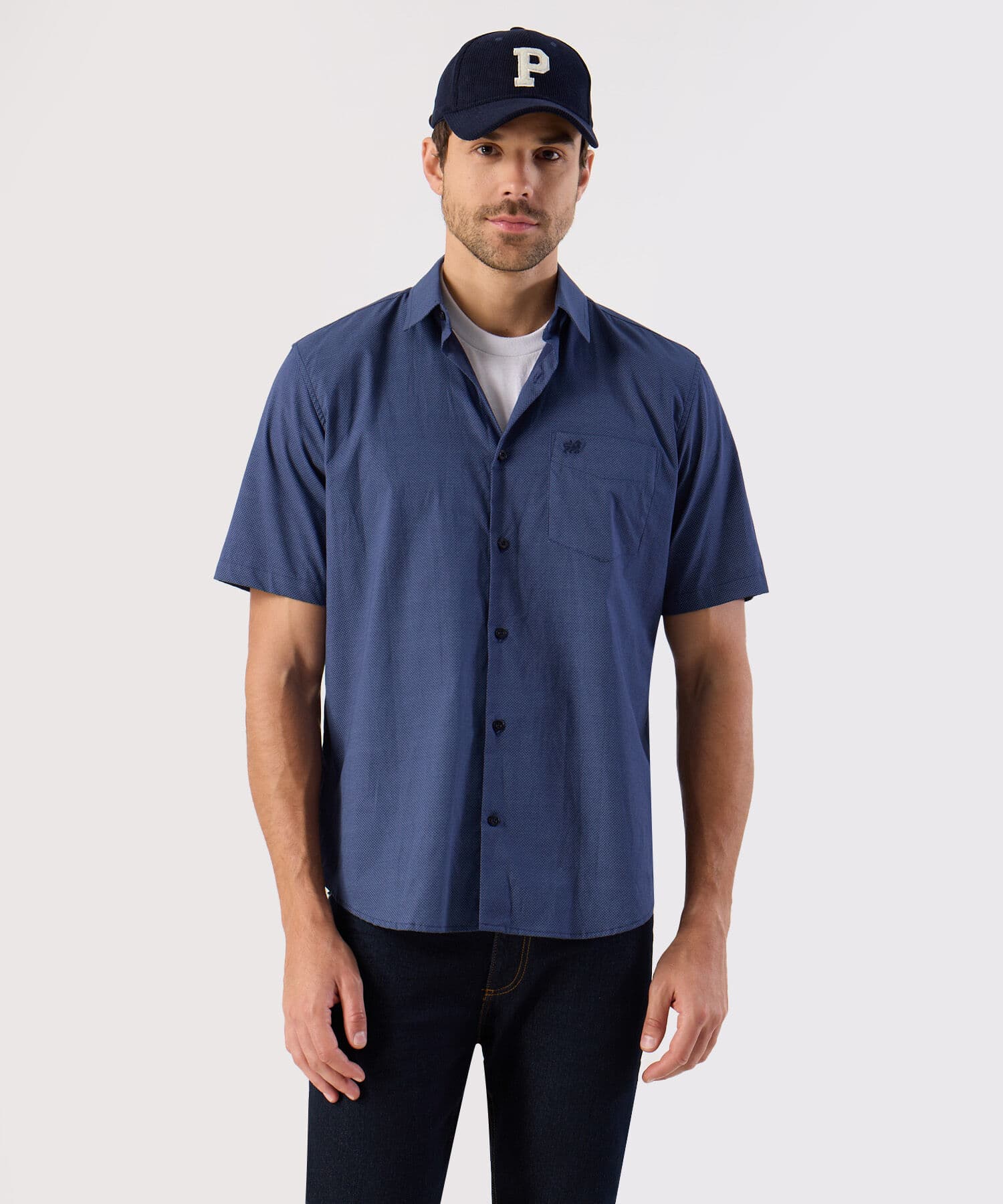Camisa Jacaranda Relajado azul marino para hombre, vista principal