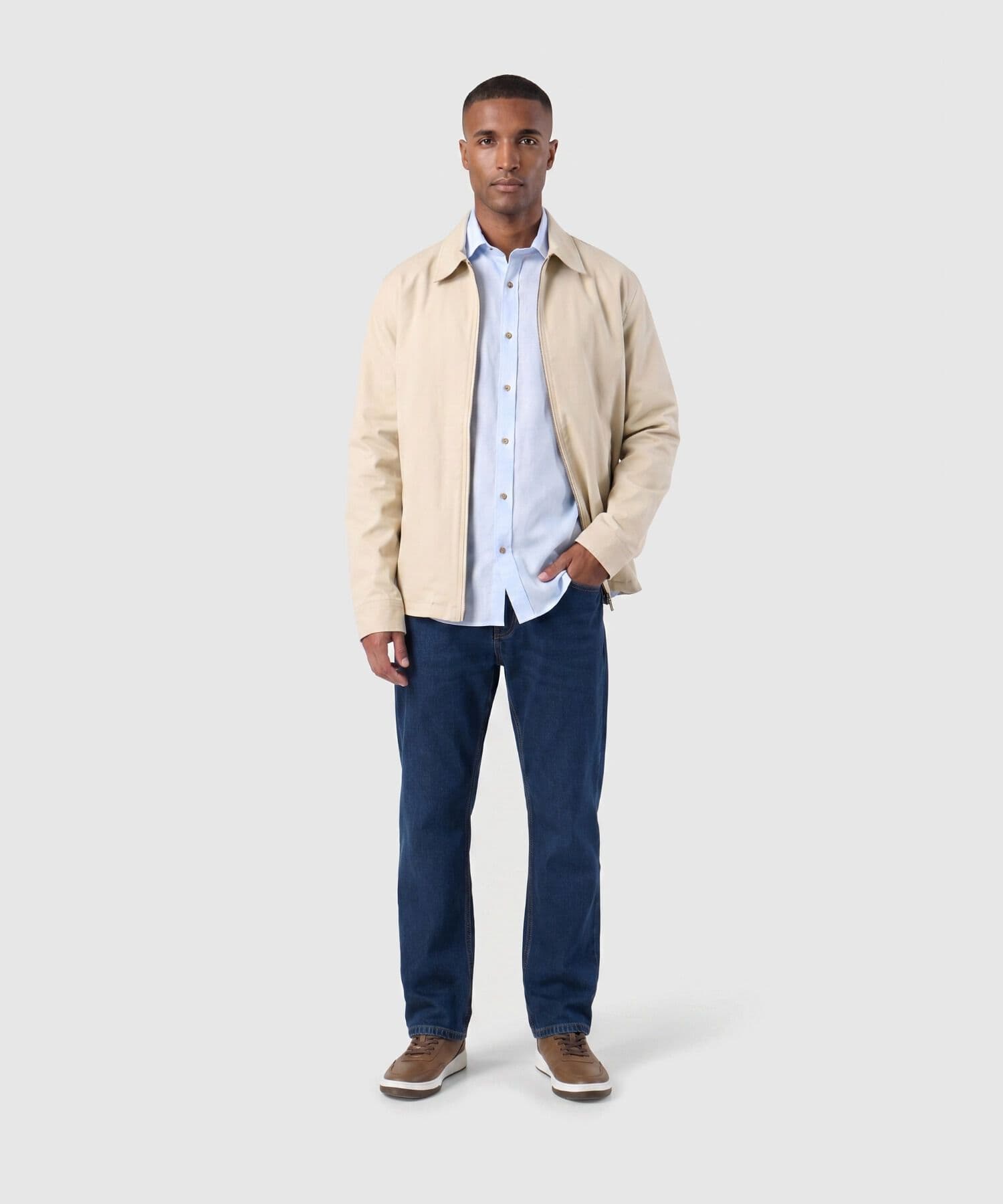 Camisa Serena Clásico azul marino para hombre, vista 2