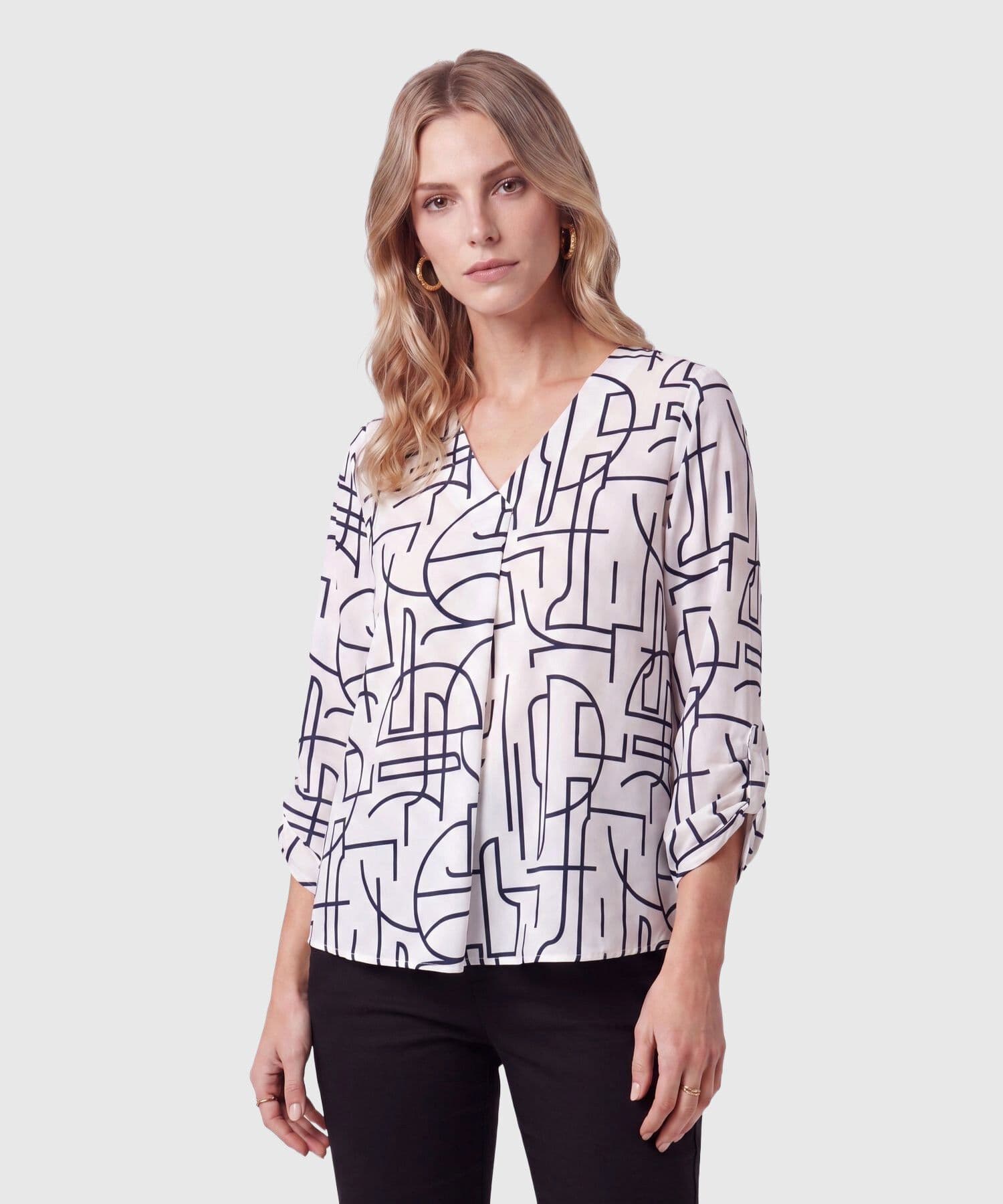 Blusa Sierra Fluido blanco para mujer, vista principal
