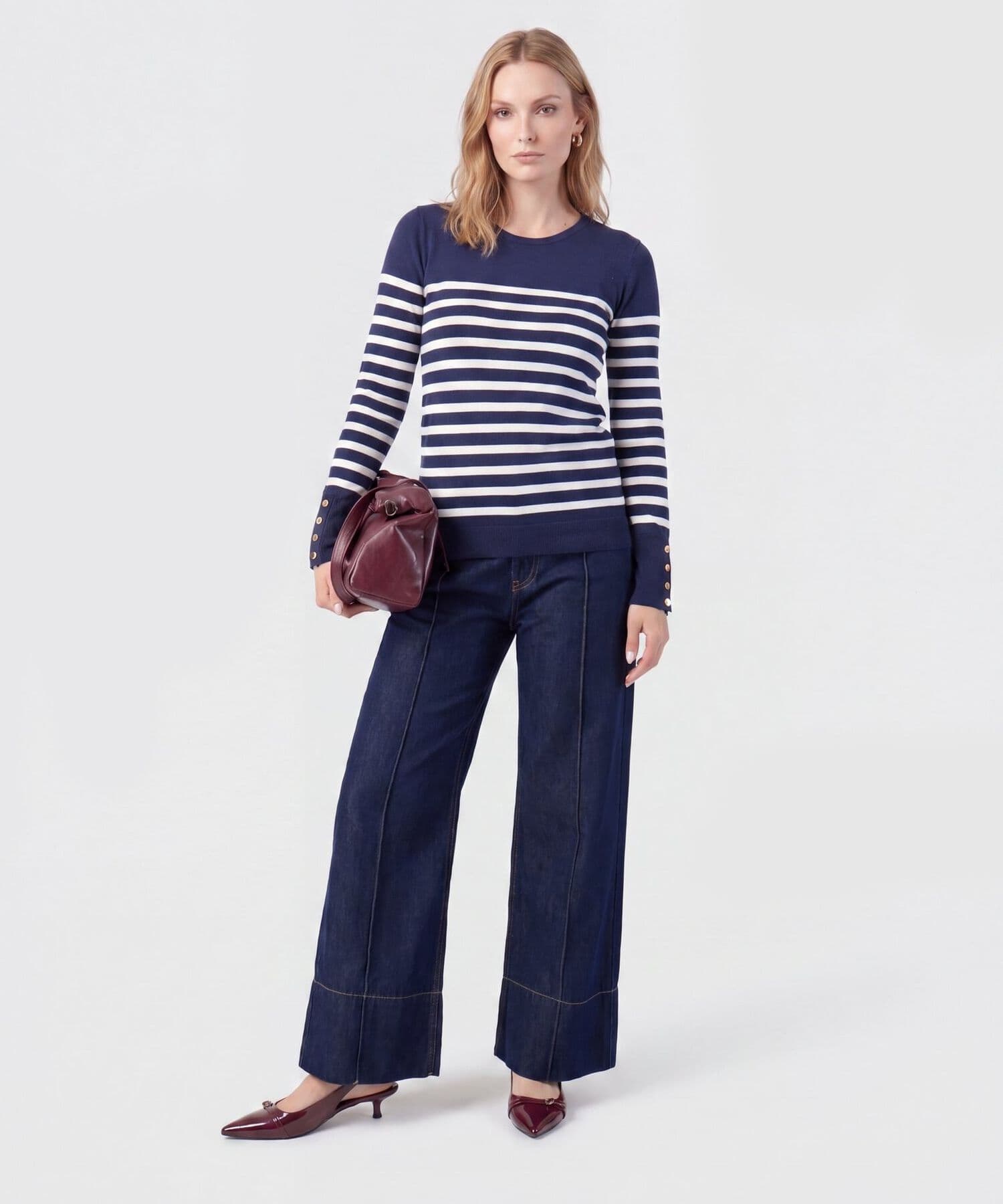 Buzo Cobalto Natural azul marino para mujer, vista 2