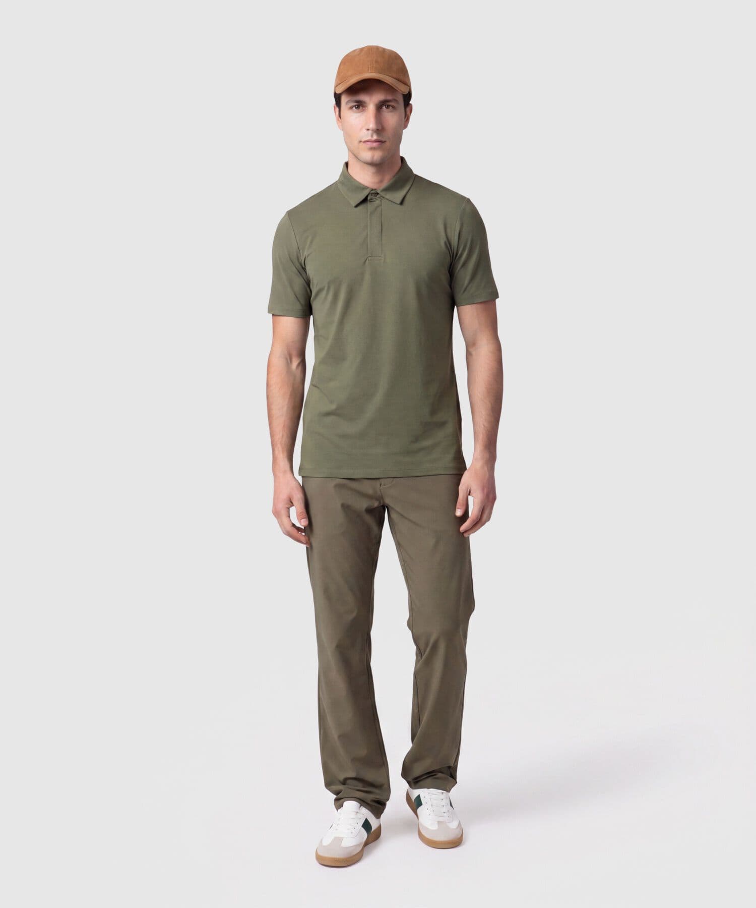 Polo Valentina Suave verde oliva para hombre, vista 2