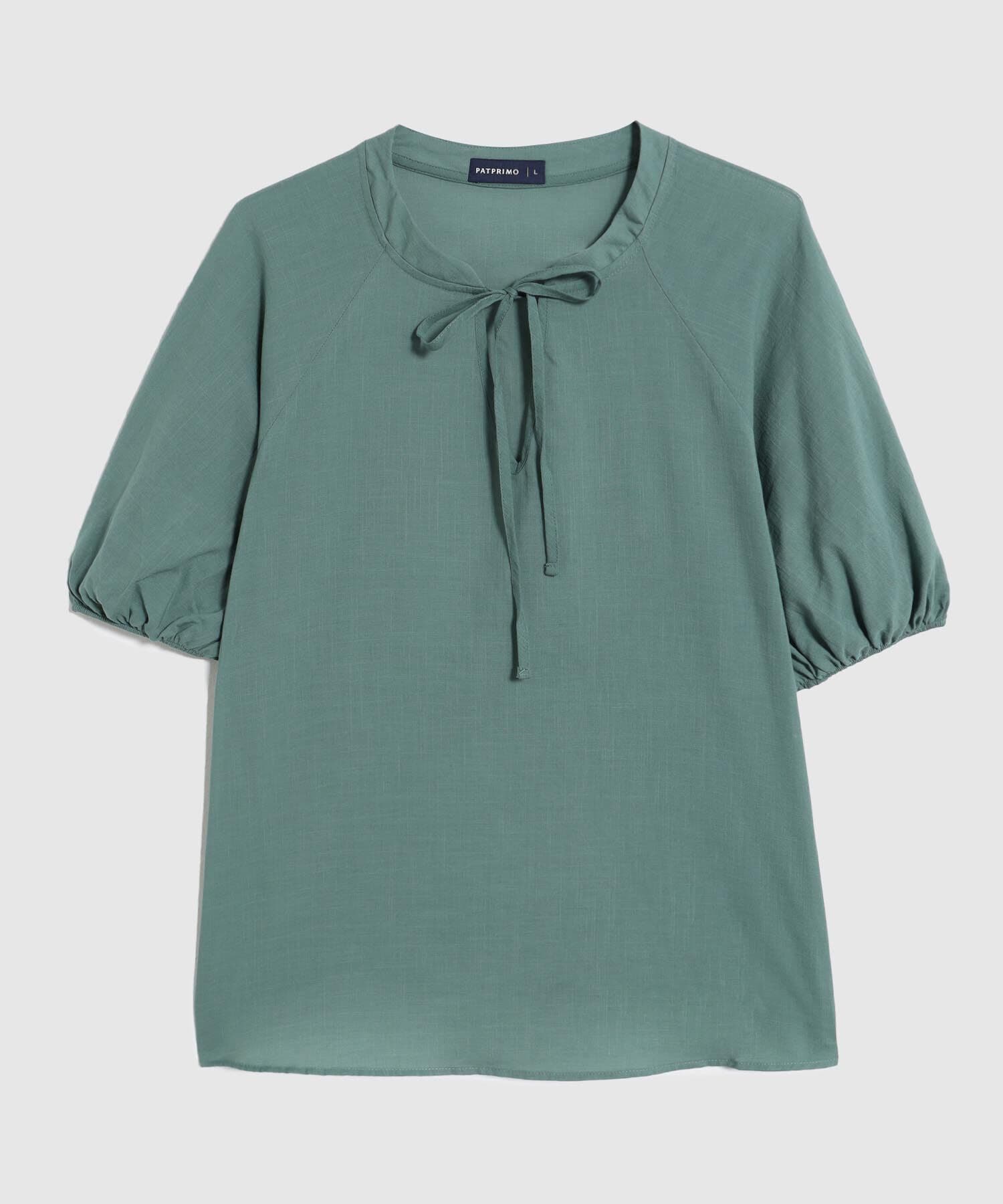 Blusa Julieta Minimalista verde oliva para mujer, vista principal