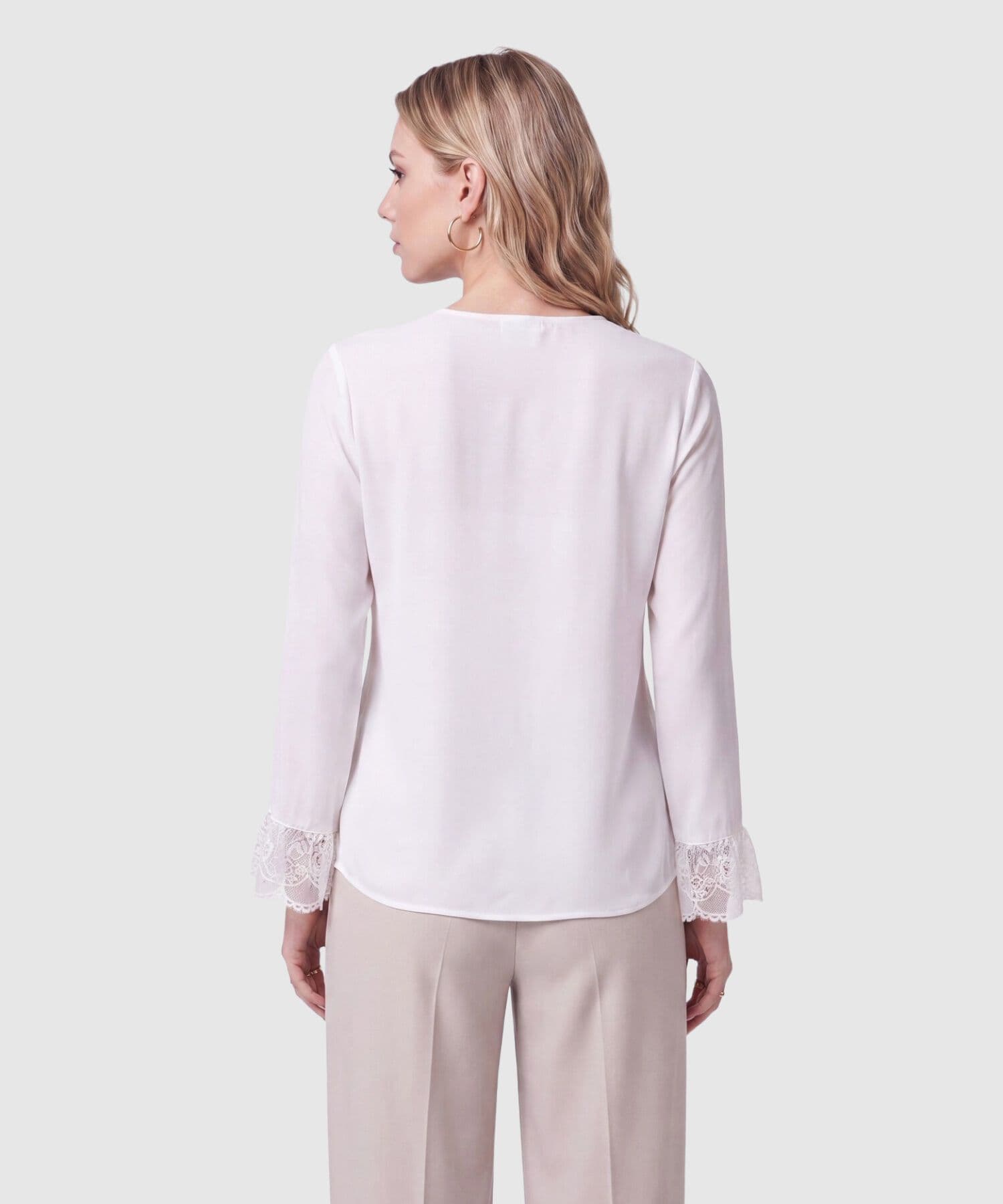 Blusa Dalia Urbano blanco para mujer, vista 4