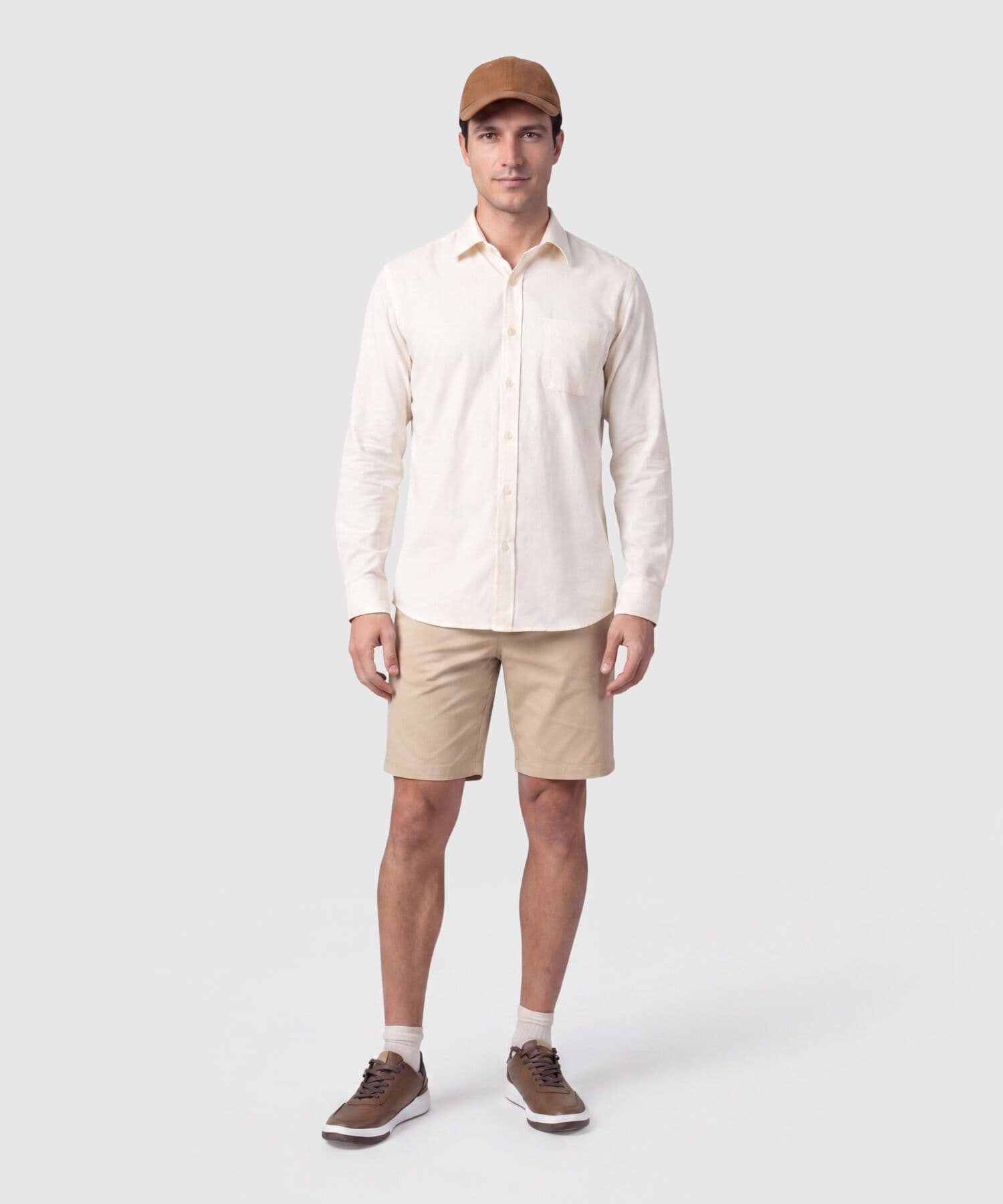 Bermuda Oliva de Ciudad café para hombre, vista 2