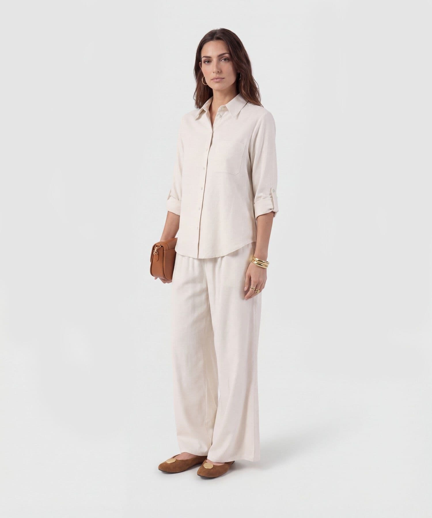 Camisa Lumbre Edición Lino azul índigo para mujer, vista 2