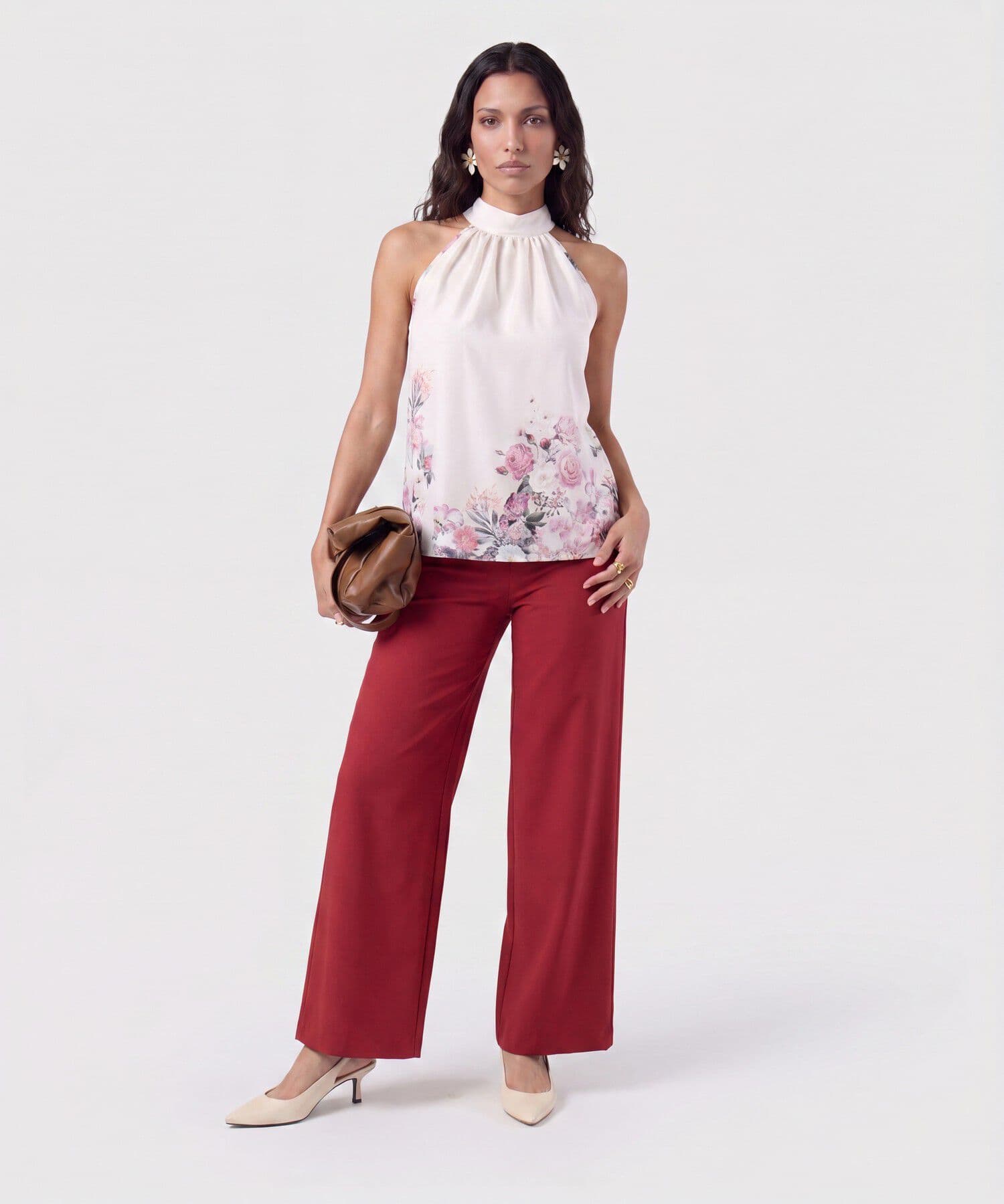 Blusa Andina Edición Índigo blanco para mujer, vista 2