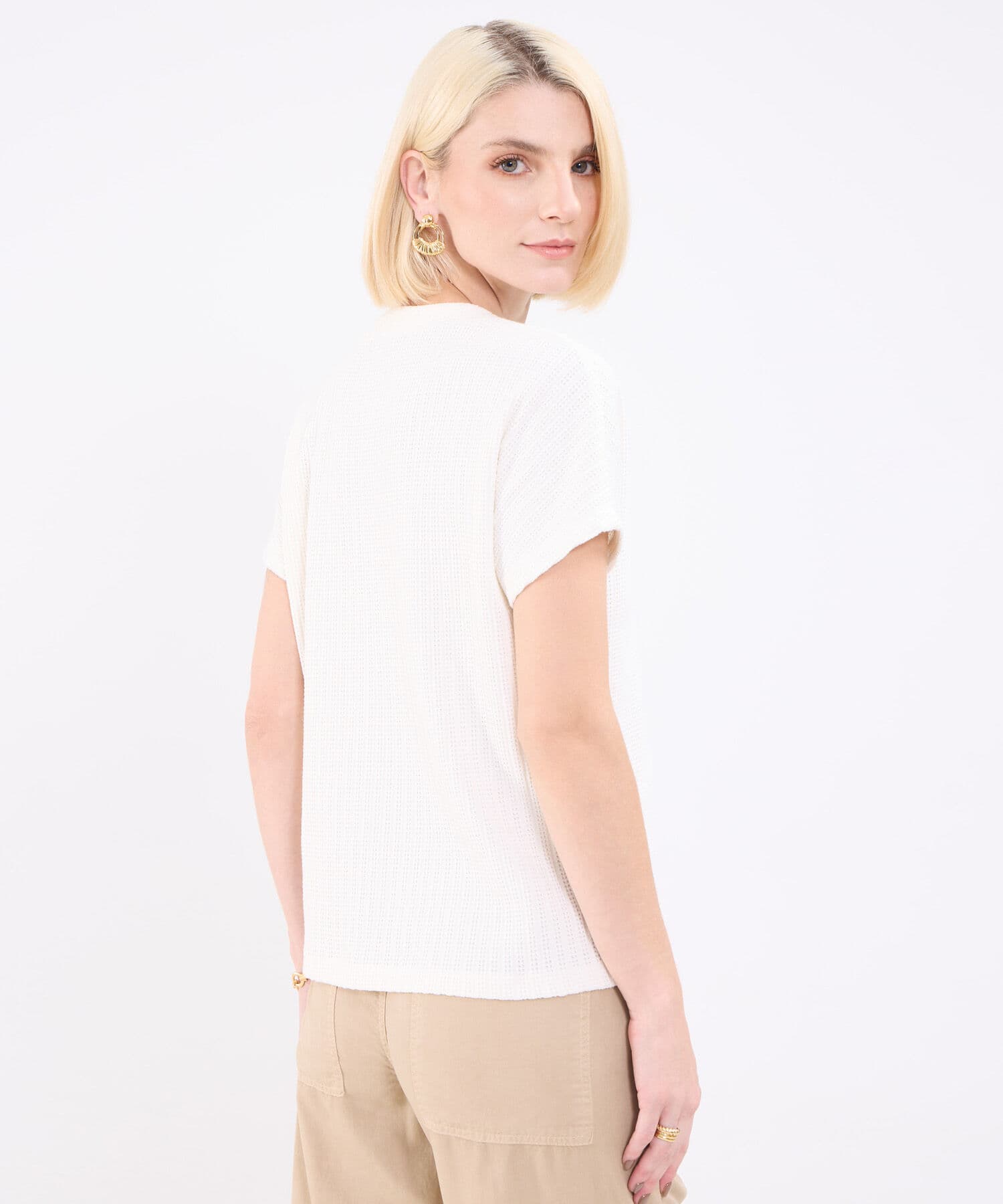 Camiseta Celeste Urbano blanco para mujer, vista 3