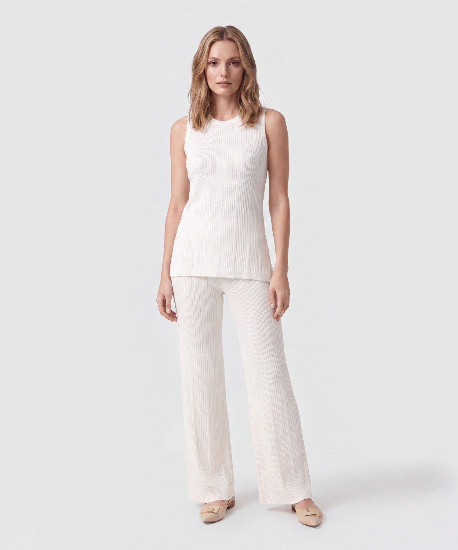 Pantalón Lumbre Edición Lino arena para mujer, vista 2