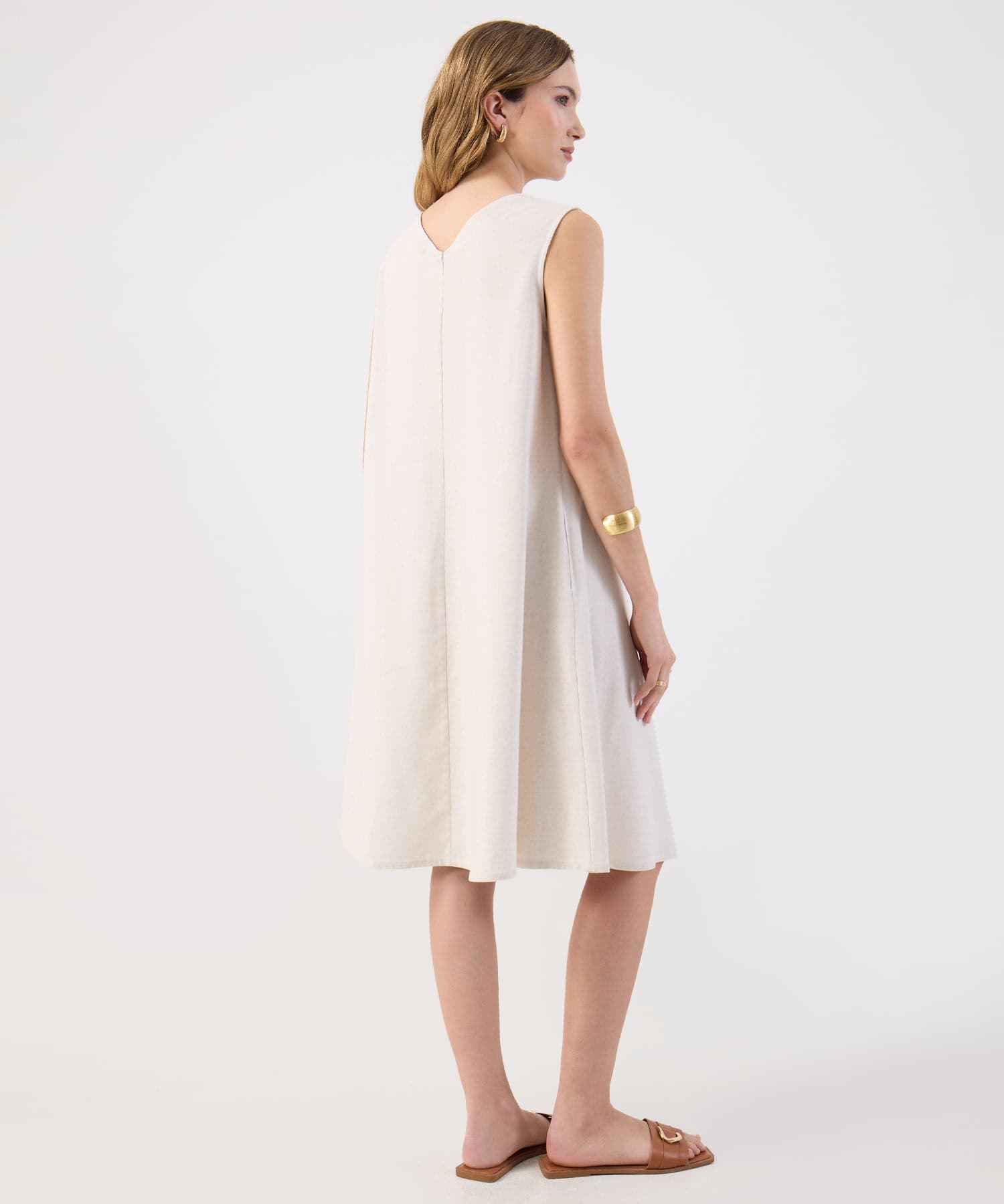 Vestido Sierra Clásico blanco para mujer, vista 4