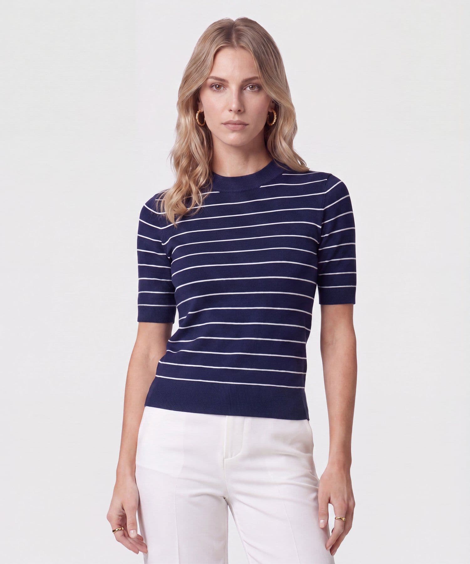 Camiseta Niebla de Viaje azul marino para mujer, vista principal