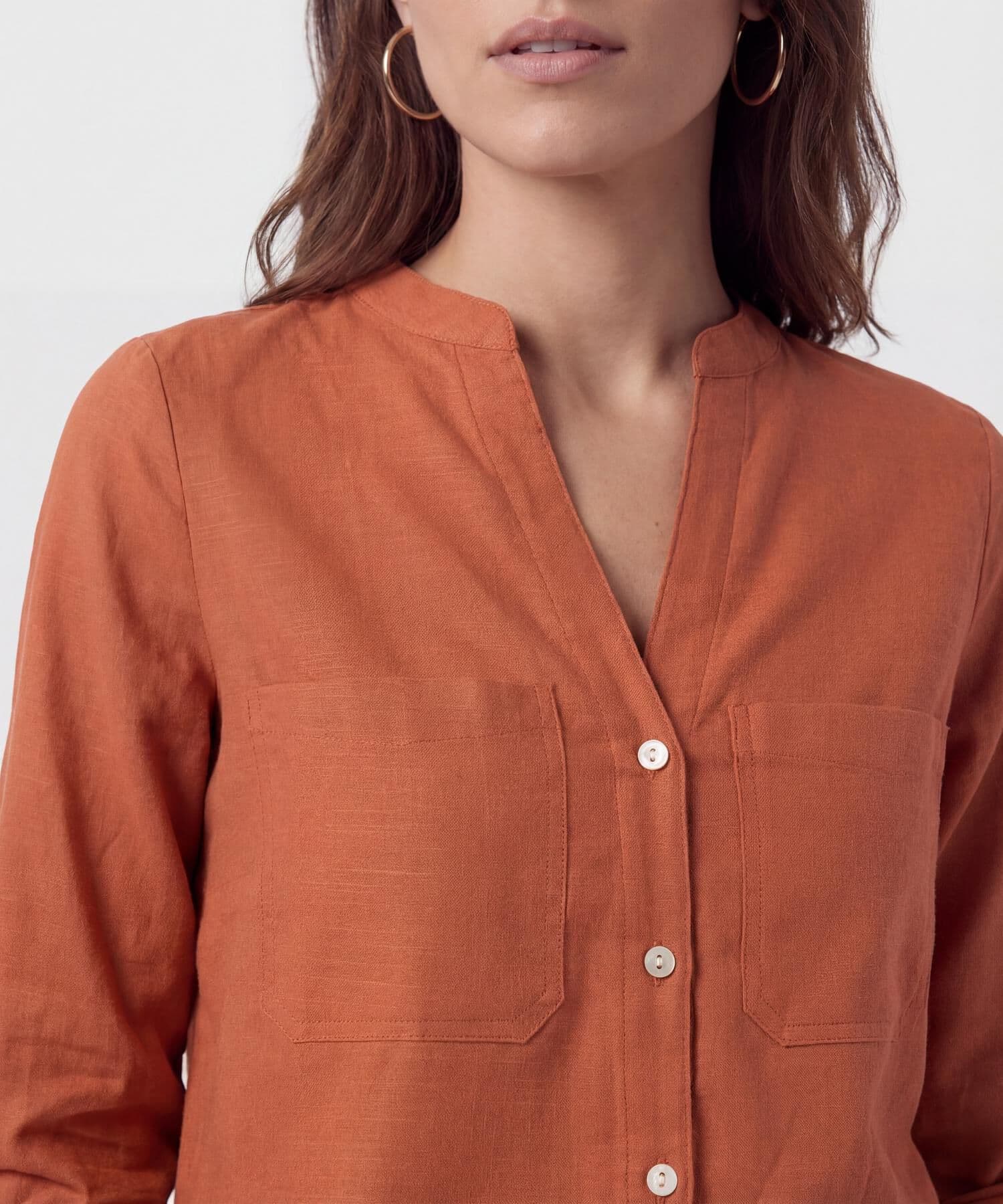 Blusa Serena Natural naranja para mujer, vista 3