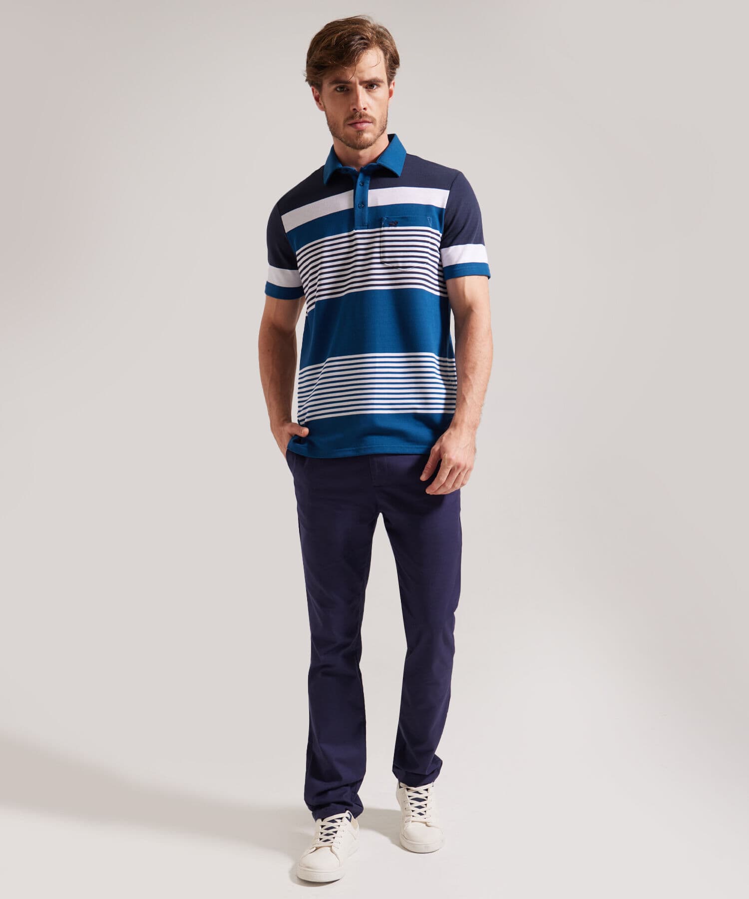 Polo Río Esencial azul marino para hombre, vista 3