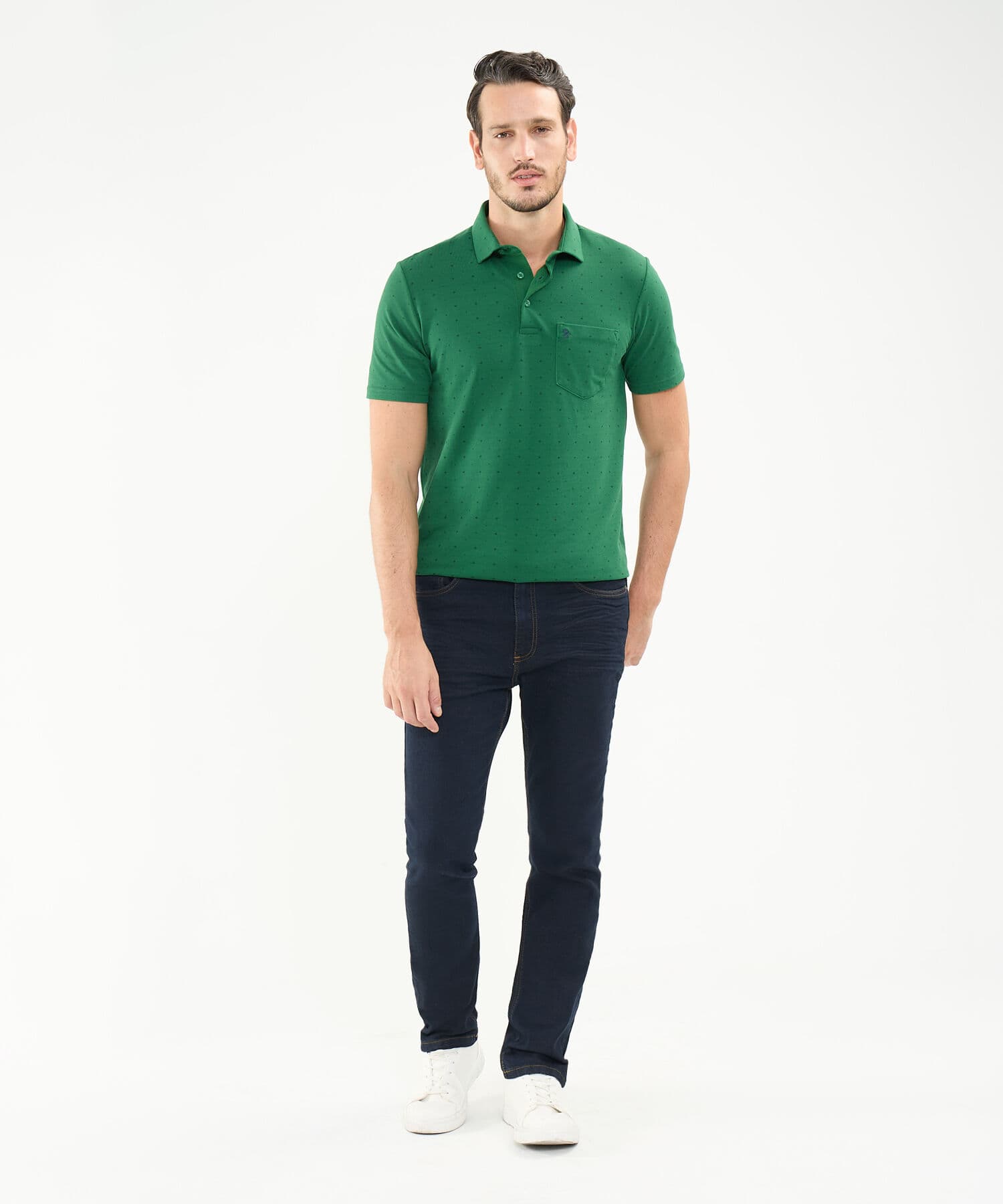 Polo Salina Suave verde oliva para hombre, vista 2