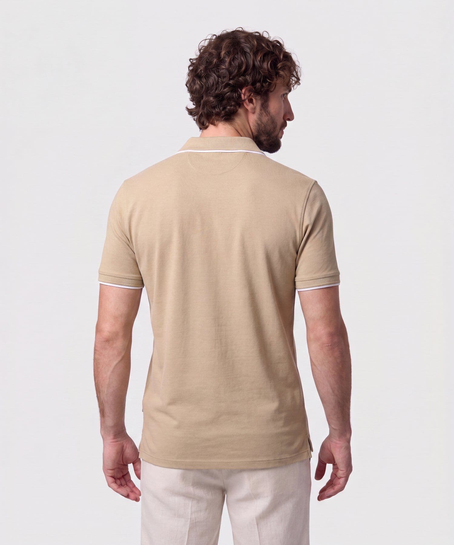 Polo Andina Relajado arena para hombre, vista 4