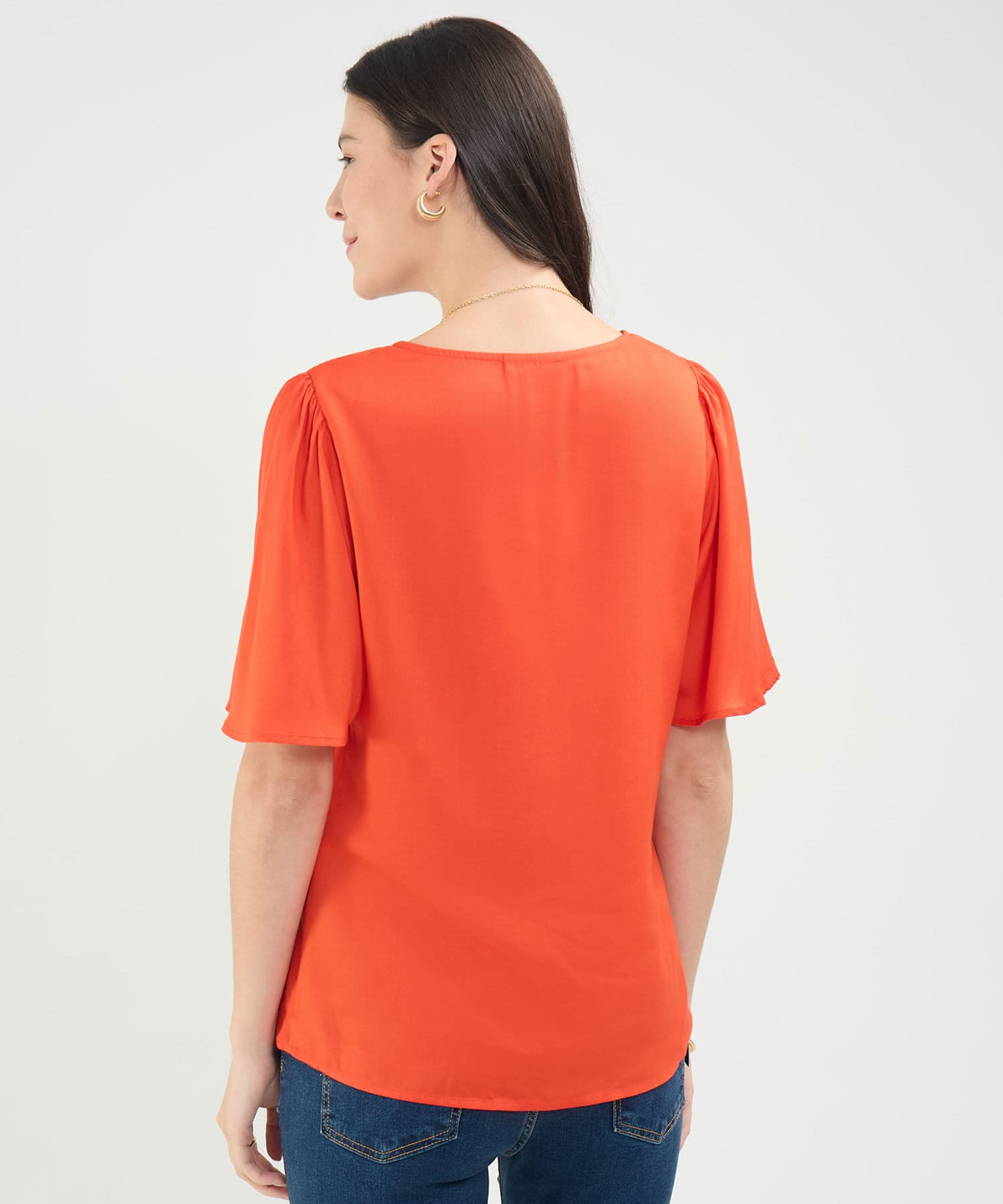 Blusa Solana Contemporáneo naranja para mujer, vista 4