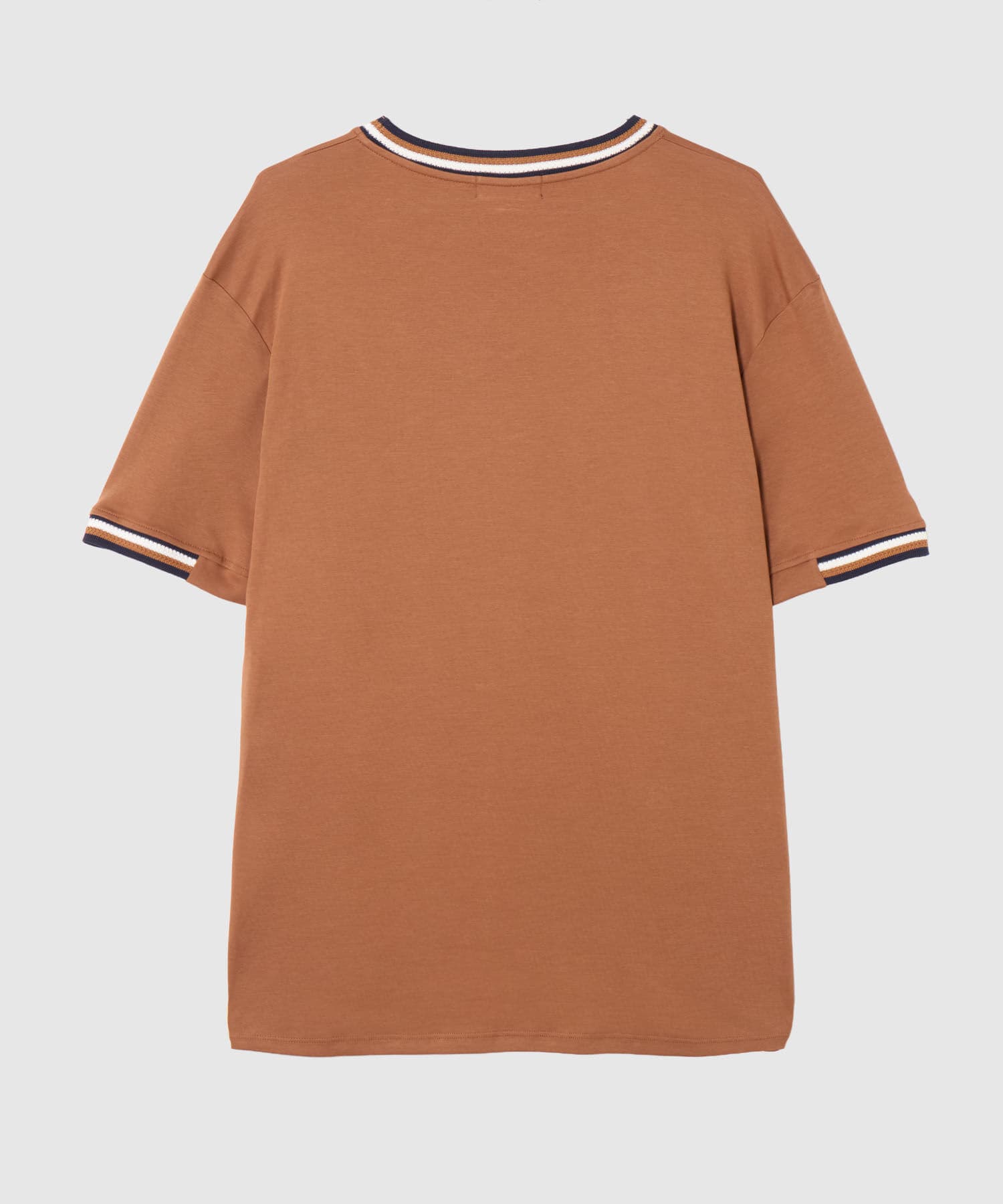 Camiseta Marea Clásico café para hombre, vista 3